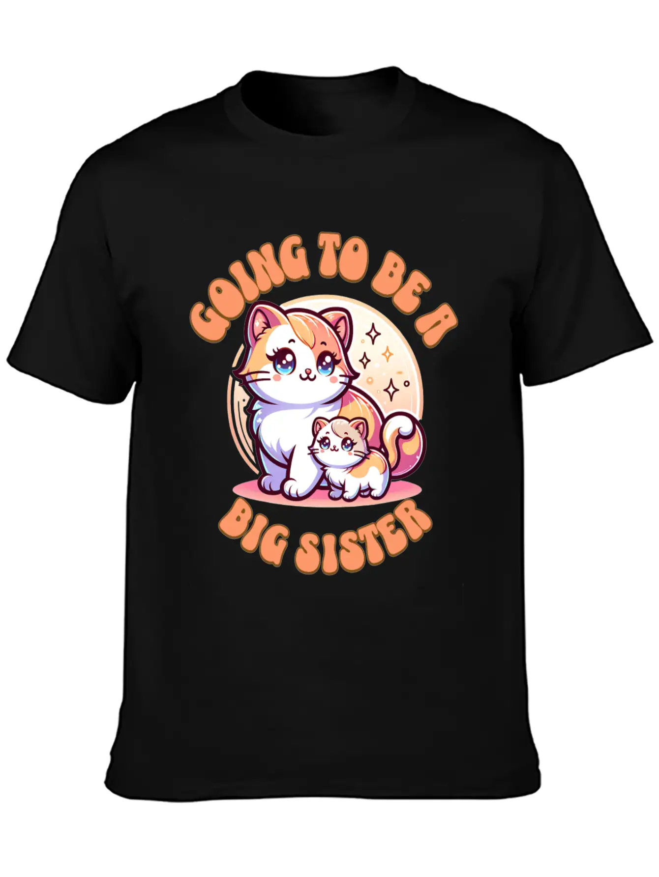 Become A Big Sister Cute Cats Essential Cotton Tee For Daily Outfits – Unisex Style