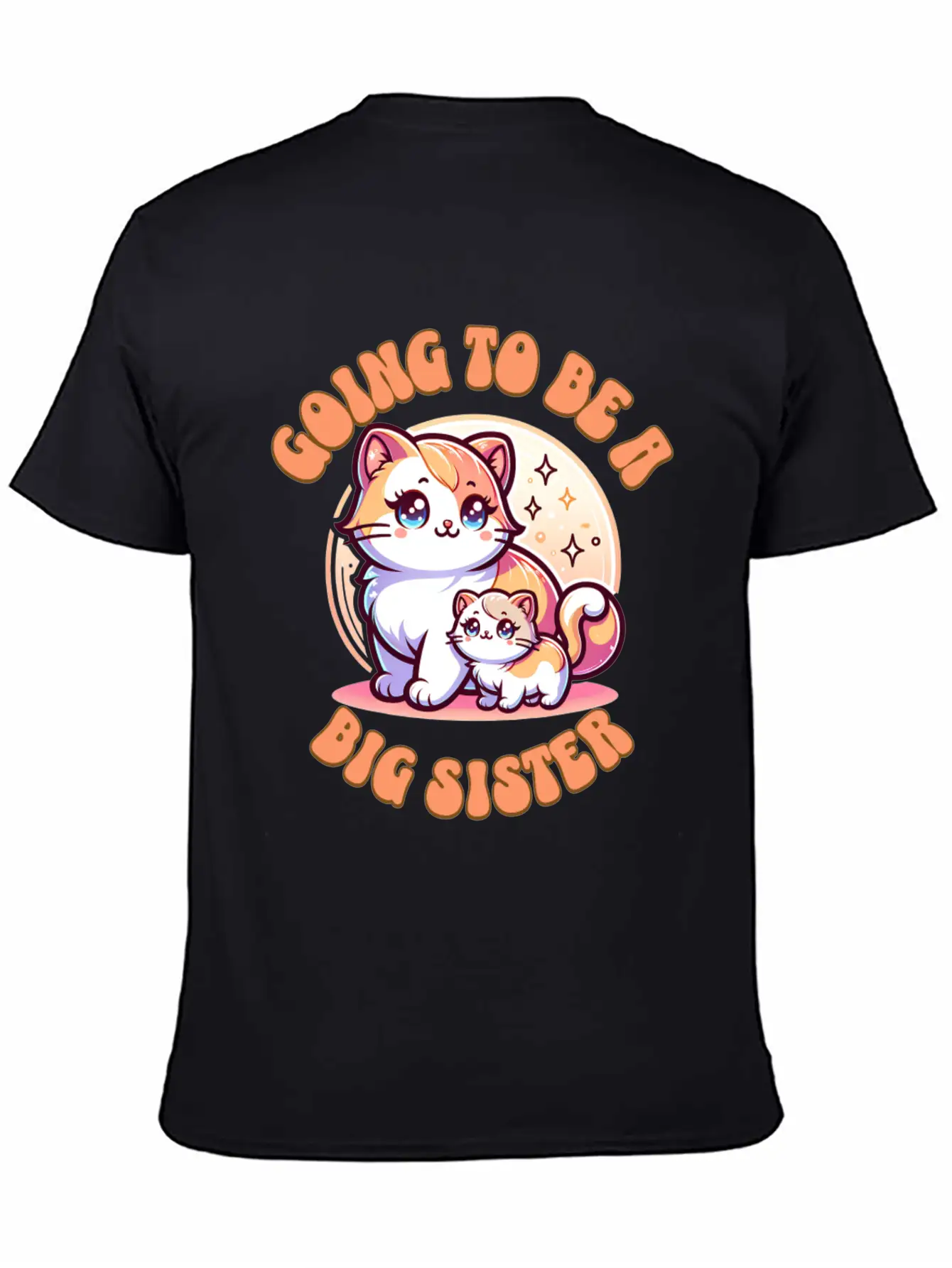 Become A Big Sister Cute Cats Essential Cotton Tee For Daily Outfits – Unisex Style