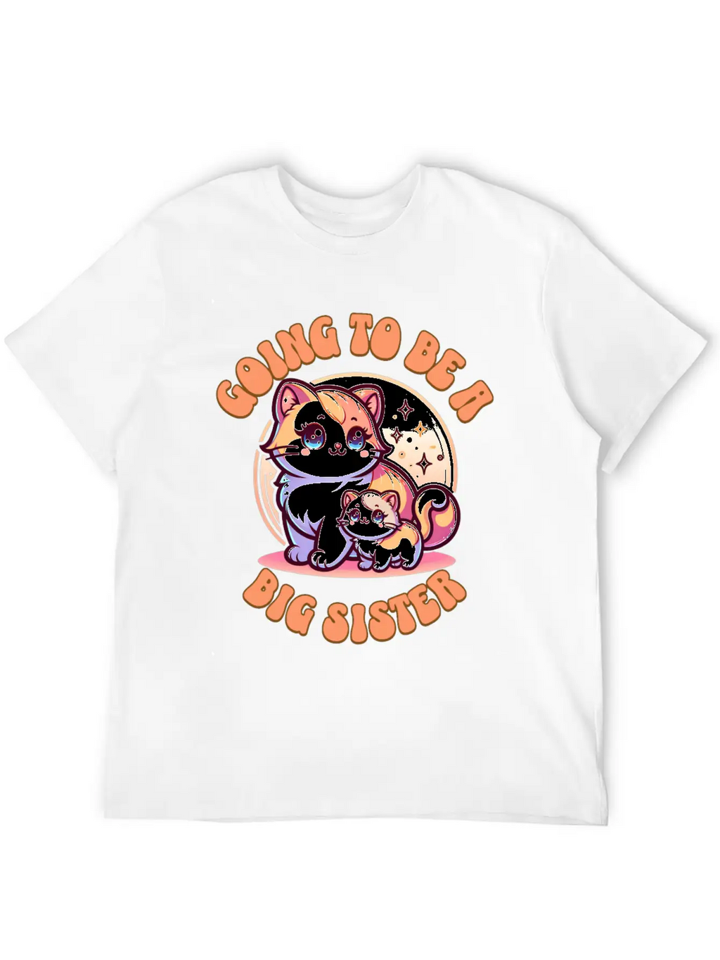 Become A Big Sister Cute Cats Essential Cotton Tee For Daily Outfits – Unisex Style