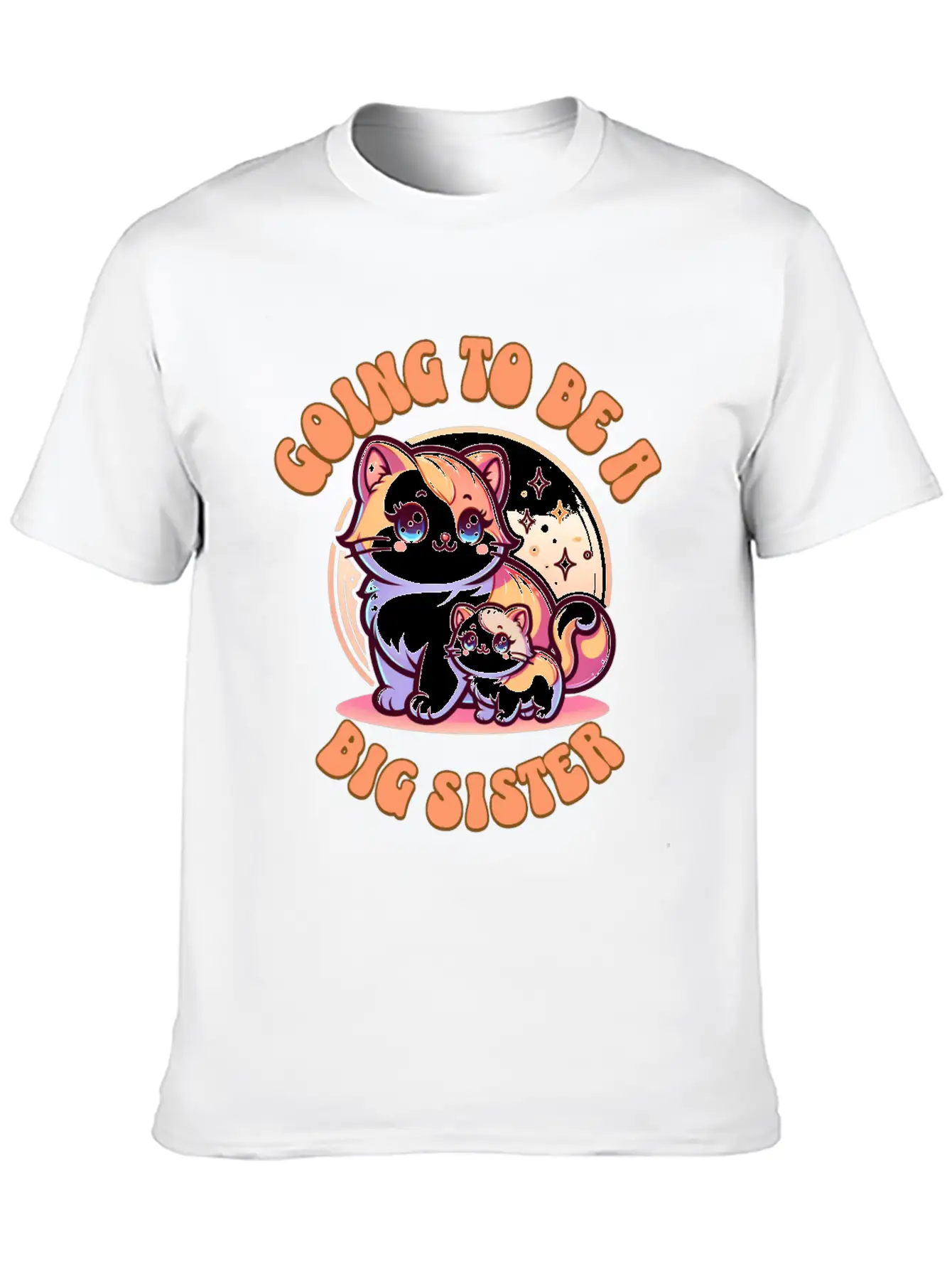 Become A Big Sister Cute Cats Essential Cotton Tee For Daily Outfits – Unisex Style