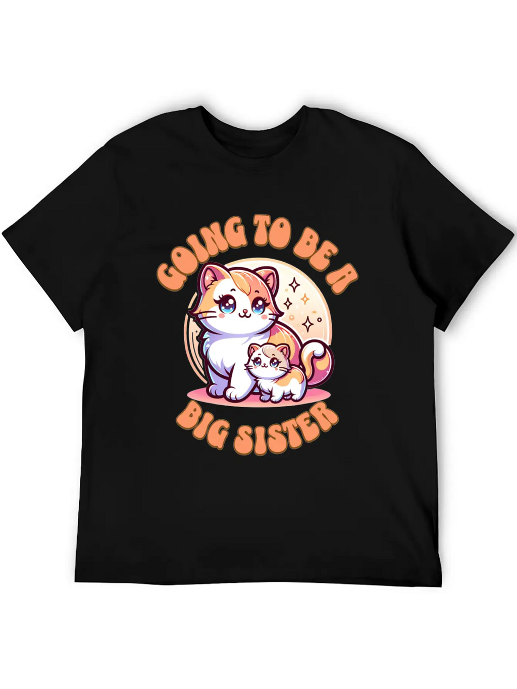 Become A Big Sister Cute Cats Essential Cotton Tee For Daily Outfits – Unisex Style