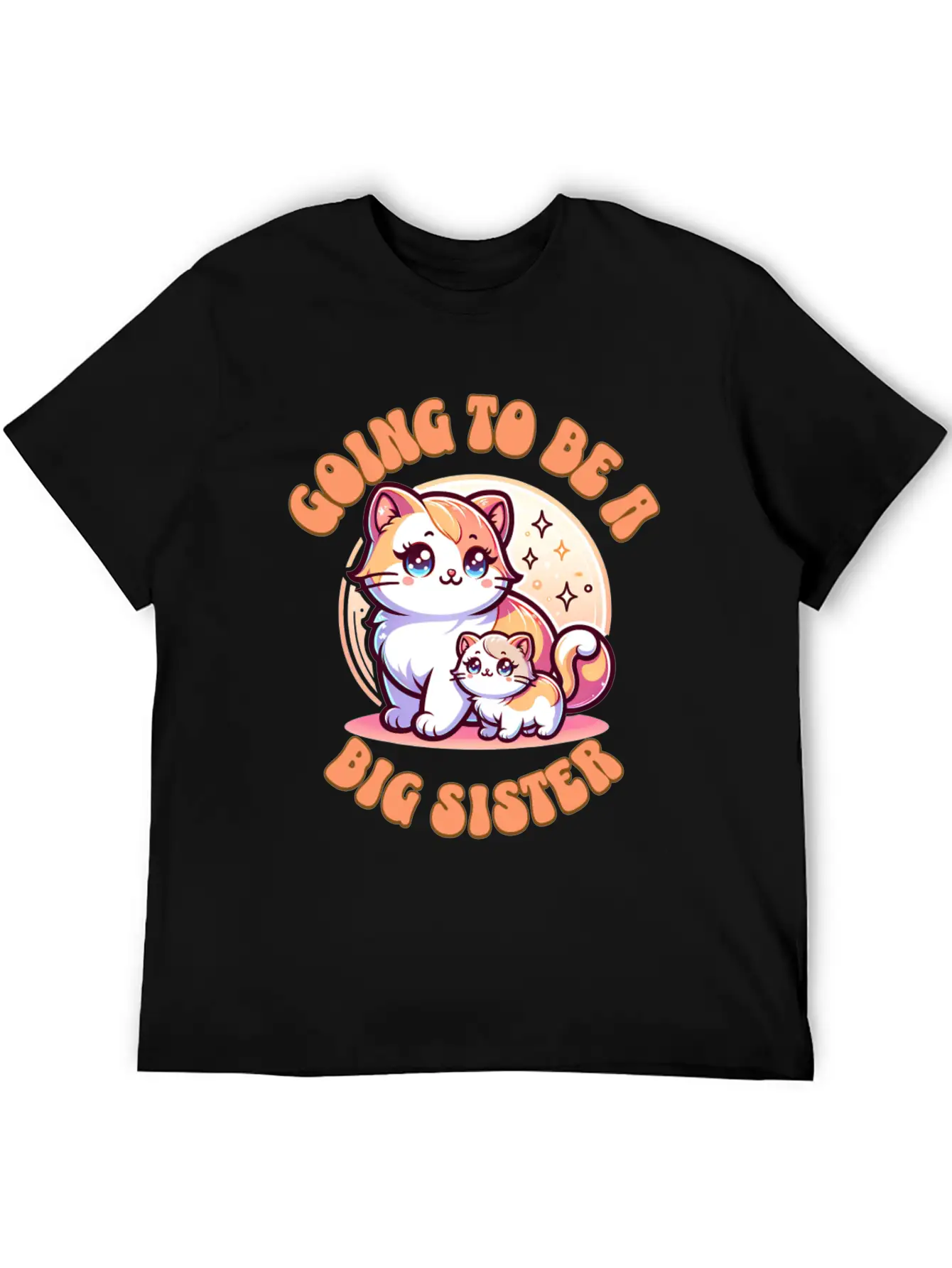 Become A Big Sister Cute Cats Essential Cotton Tee For Daily Outfits – Unisex Style