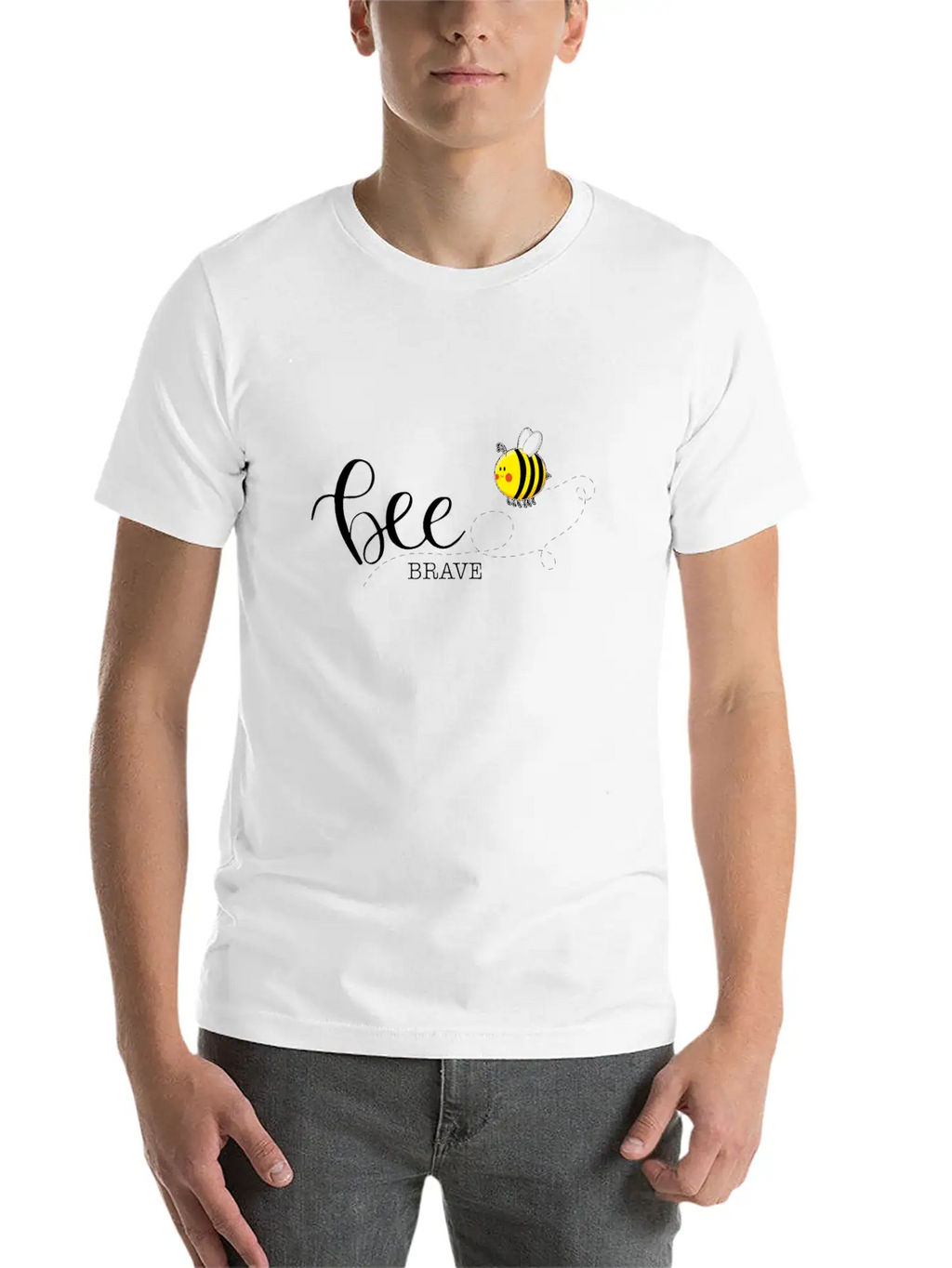 Bee Brave Confident Self-Confident Basic Graphic T-Shirt – Daily Comfort In Soft Cotton
