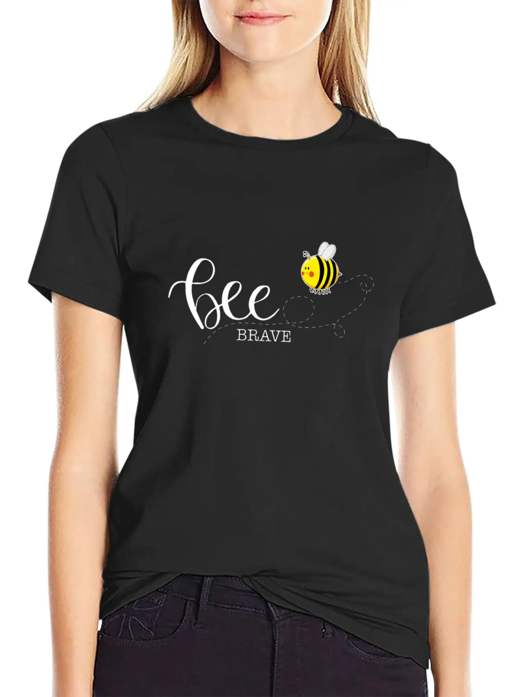 Bee Brave Confident Self-Confident Basic Graphic T-Shirt – Daily Comfort In Soft Cotton
