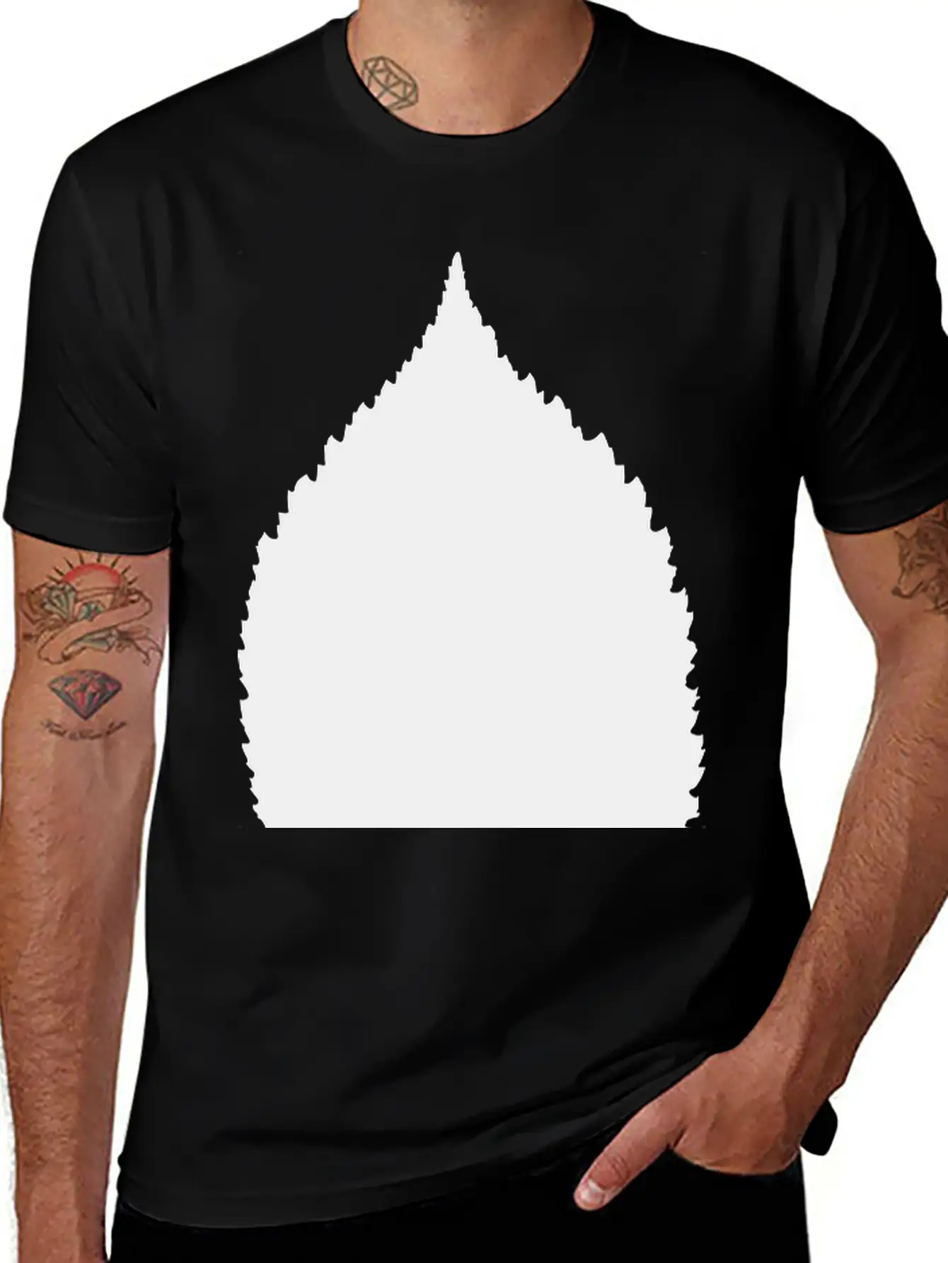 Beech Leaf Silhouette Classic Cotton Tee – Unisex Comfort For Any Season