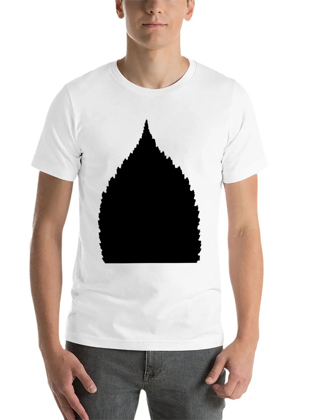 Beech Leaf Silhouette Classic Cotton Tee – Unisex Comfort For Any Season