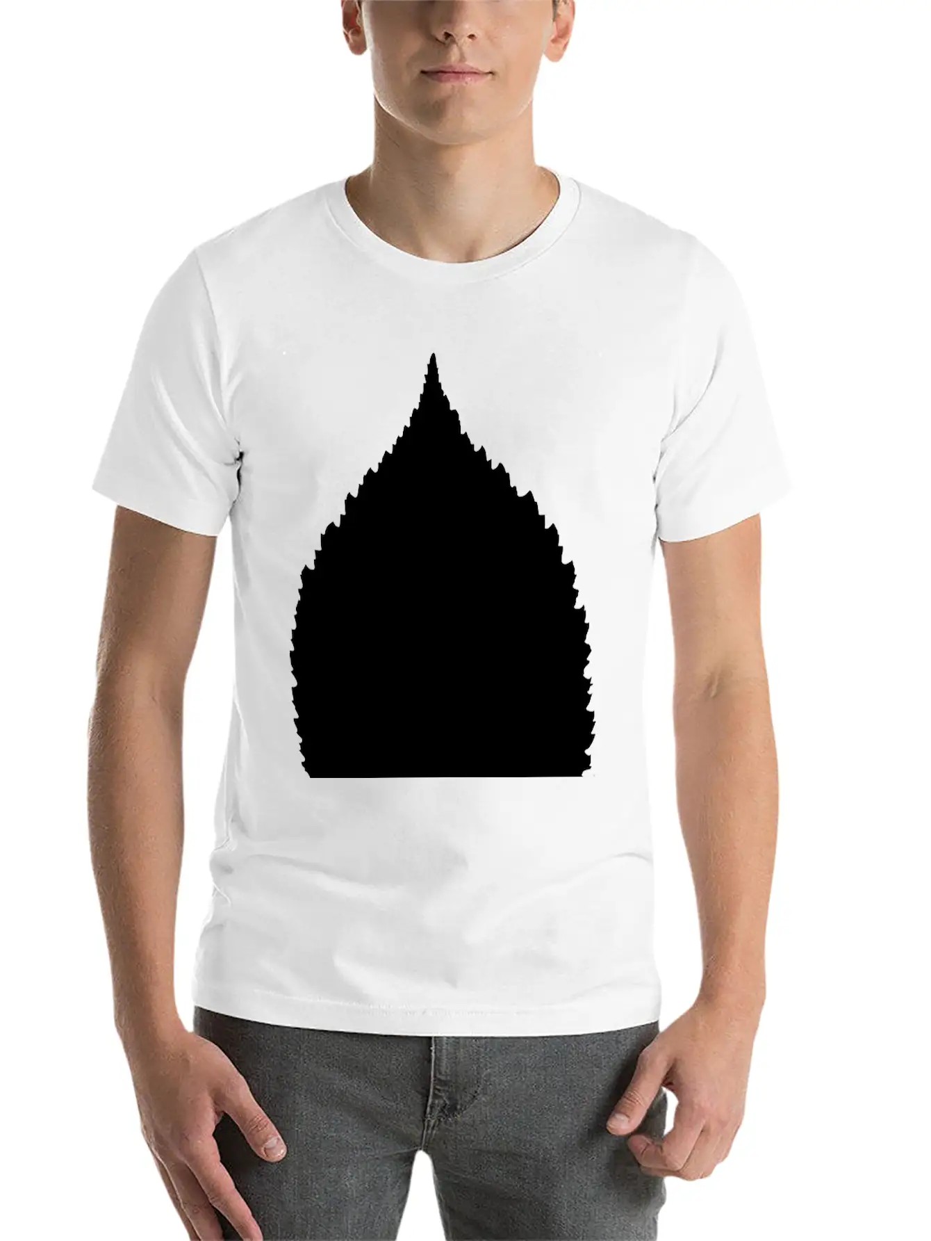 Beech Leaf Silhouette Classic Cotton Tee – Unisex Comfort For Any Season