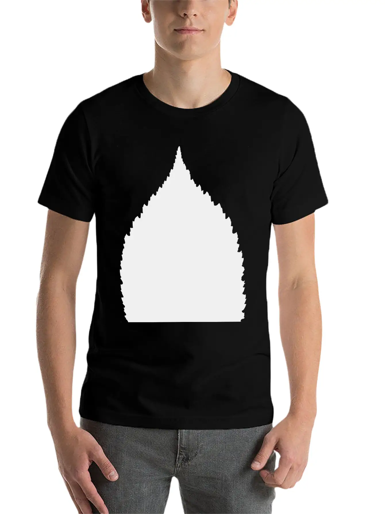 Beech Leaf Silhouette Classic Cotton Tee – Unisex Comfort For Any Season