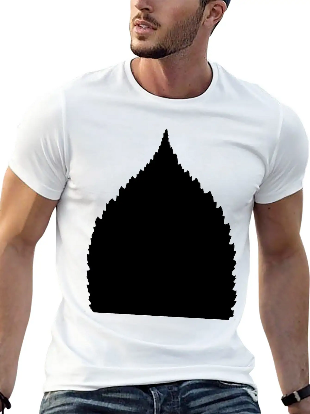 Beech Leaf Silhouette Classic Cotton Tee – Unisex Comfort For Any Season