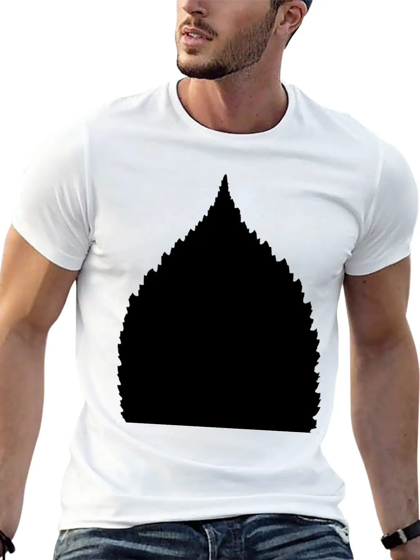 Beech Leaf Silhouette Classic Cotton Tee – Unisex Comfort For Any Season