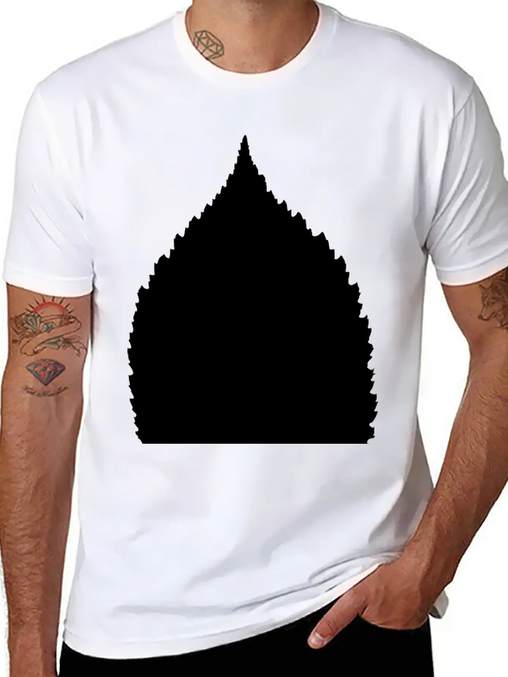 Beech Leaf Silhouette Classic Cotton Tee – Unisex Comfort For Any Season