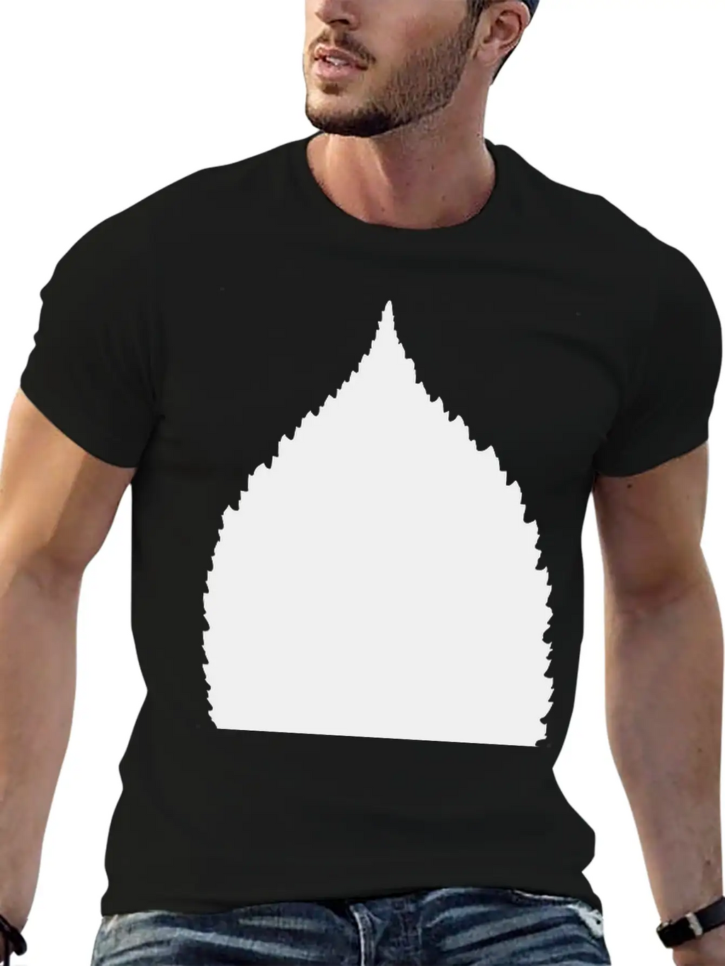 Beech Leaf Silhouette Classic Cotton Tee – Unisex Comfort For Any Season