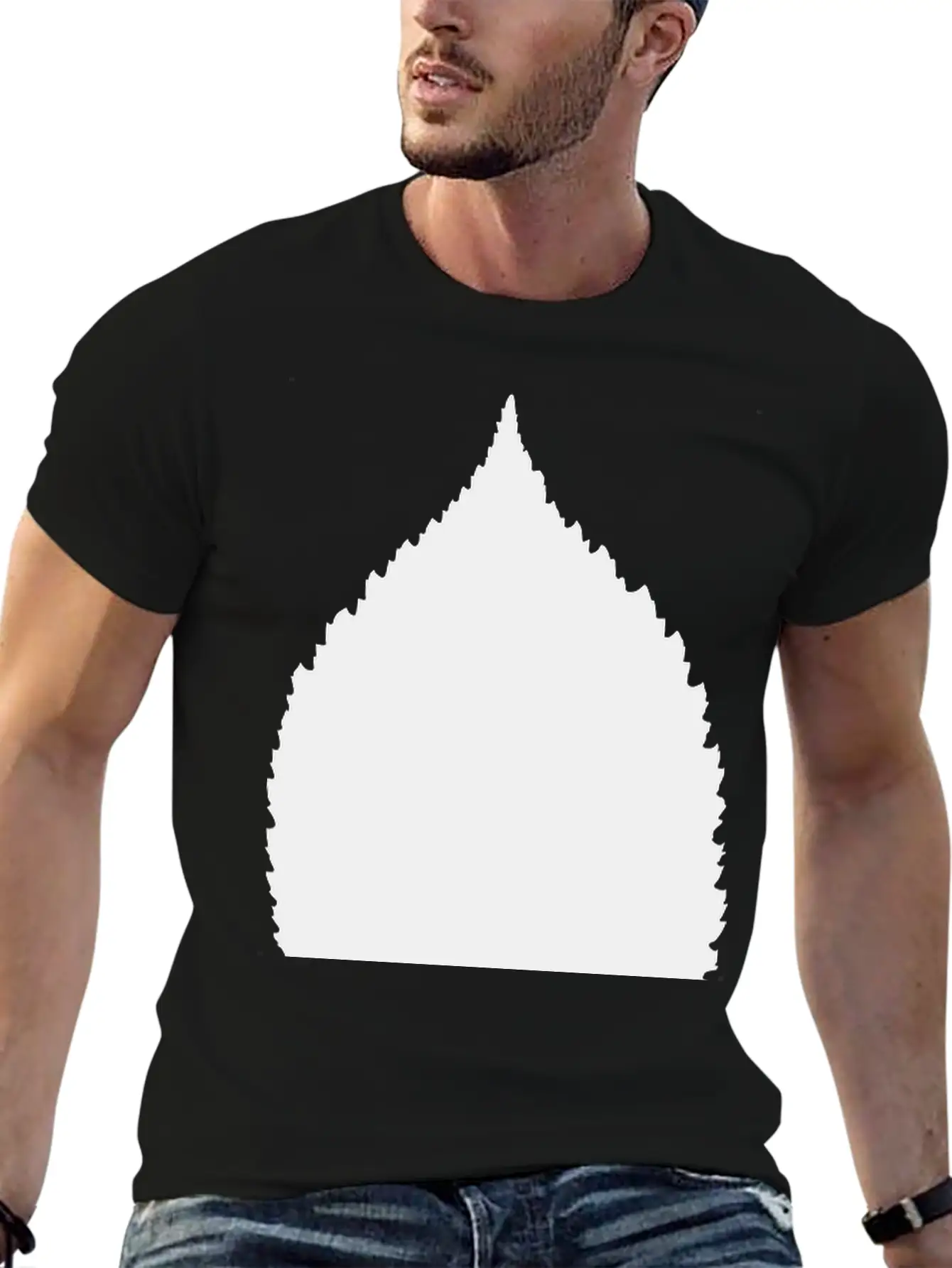 Beech Leaf Silhouette Classic Cotton Tee – Unisex Comfort For Any Season