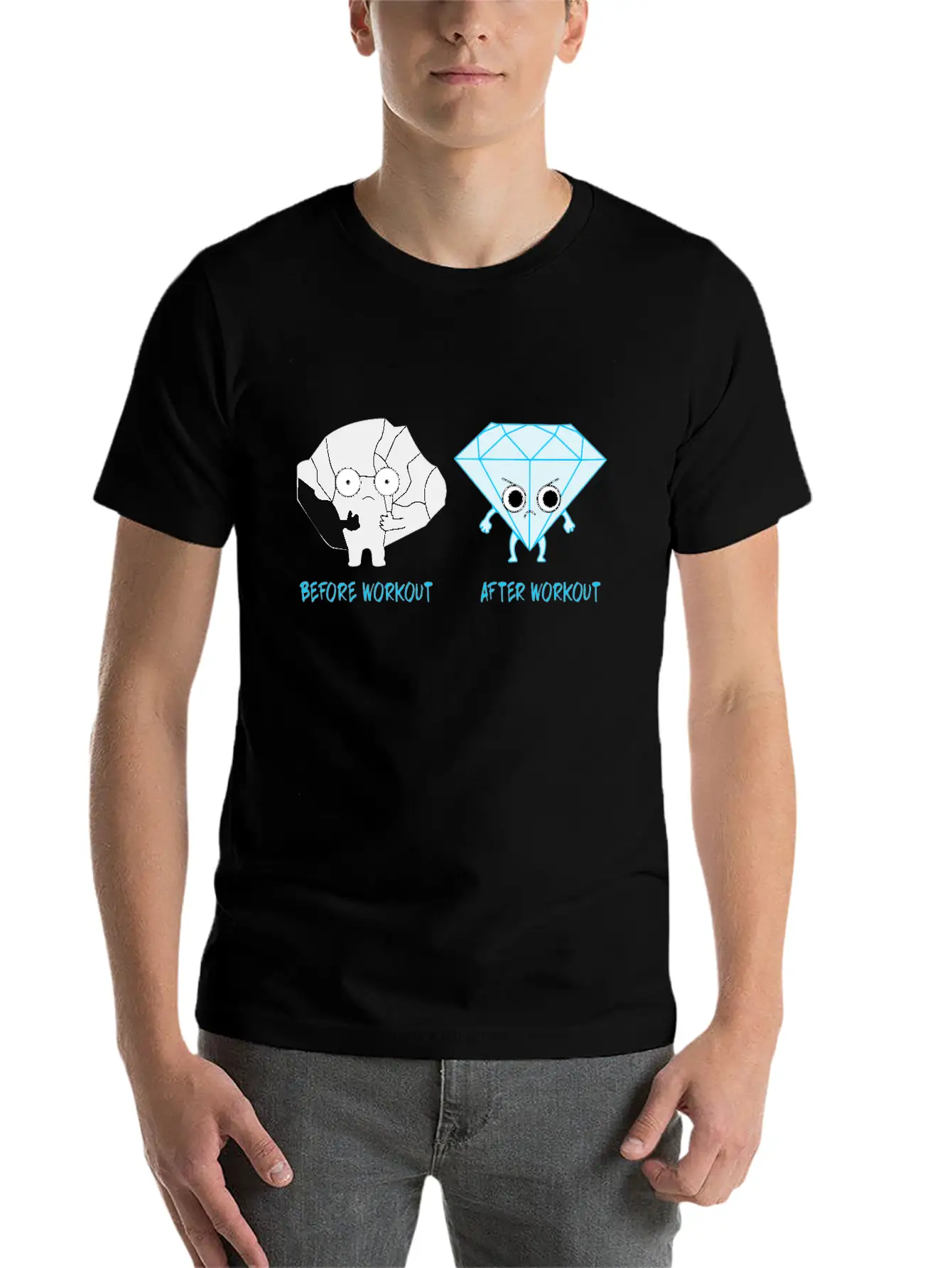 Before Workout After Workout Essential Cotton Tee For Daily Outfits – Unisex Style