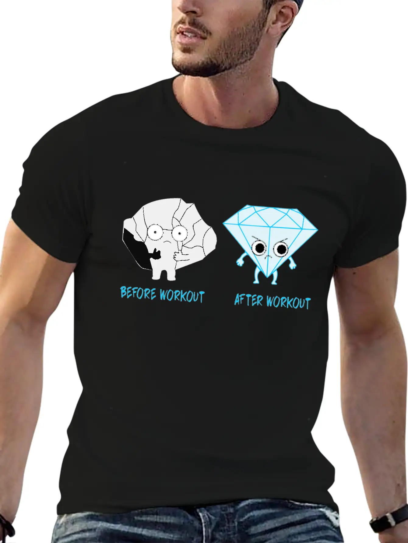 Before Workout After Workout Essential Cotton Tee For Daily Outfits – Unisex Style
