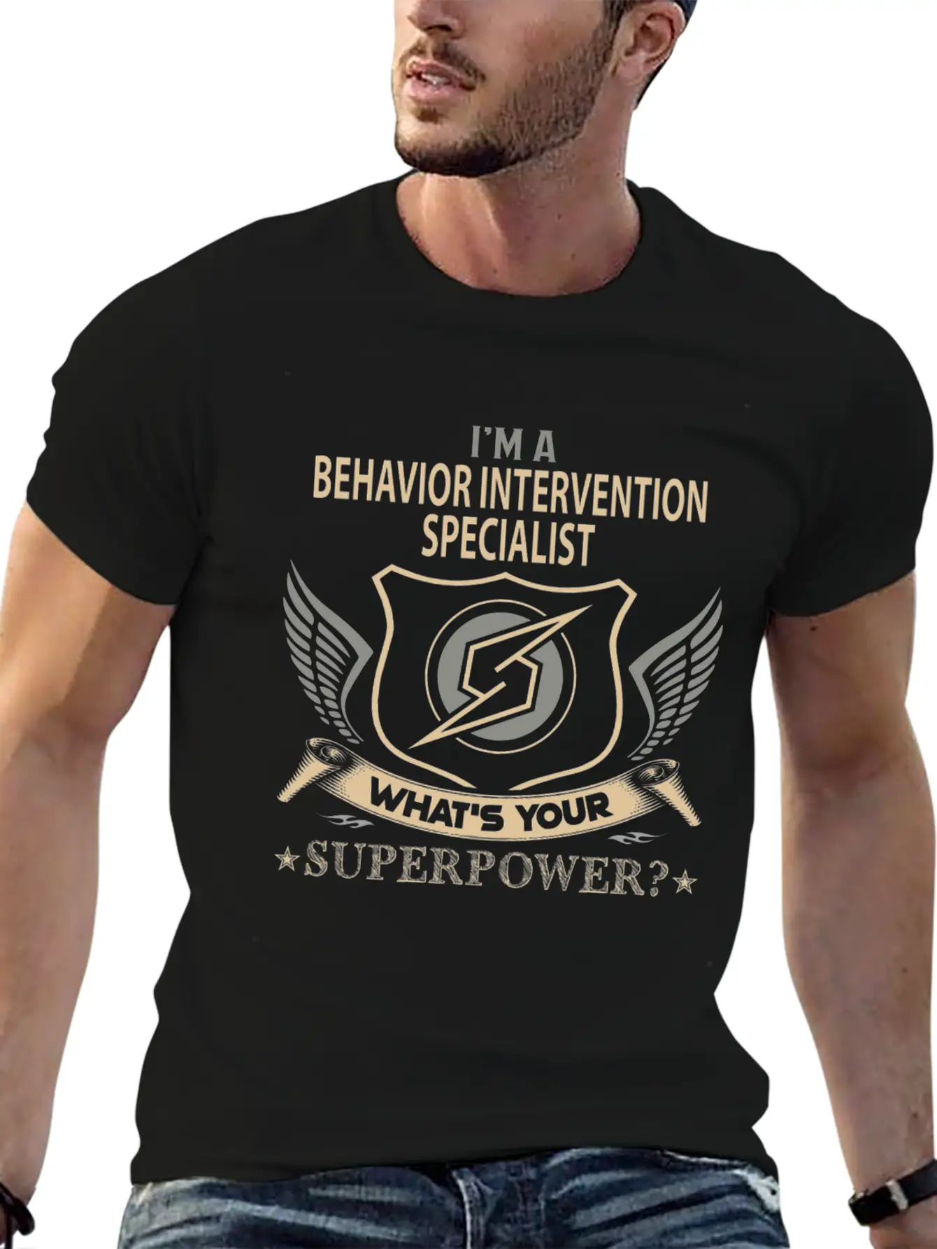Behavior Intervention Specialist T Shirt - Superpo Basic Graphic T-Shirt – Daily Comfort In Soft Cotton