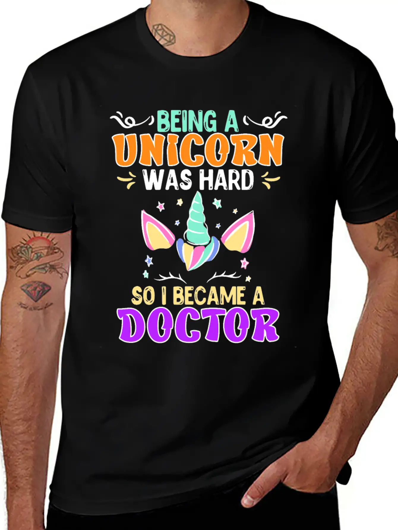 Being A Unicorn Was Hard Doctor Doctorate Ph.D Classic Cotton Tee – Unisex Comfort For Any Season