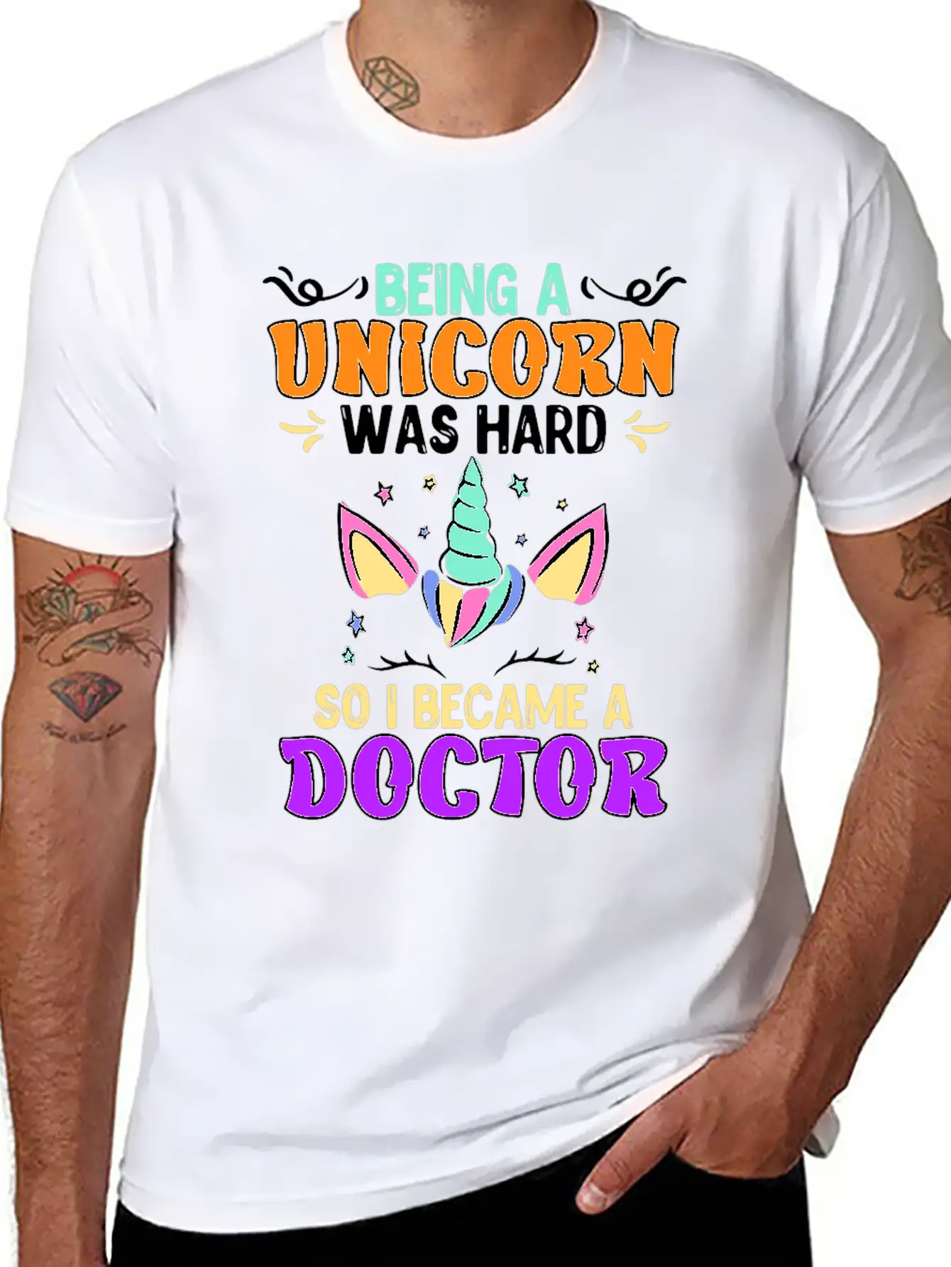 Being A Unicorn Was Hard Doctor Doctorate Ph.D Classic Cotton Tee – Unisex Comfort For Any Season