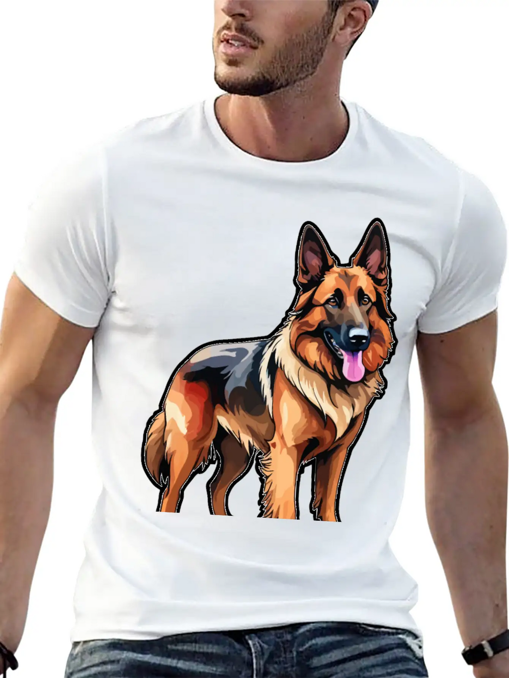 Belgian Shepherd Watercolor Classic Cotton Tee – Unisex Comfort For Any Season