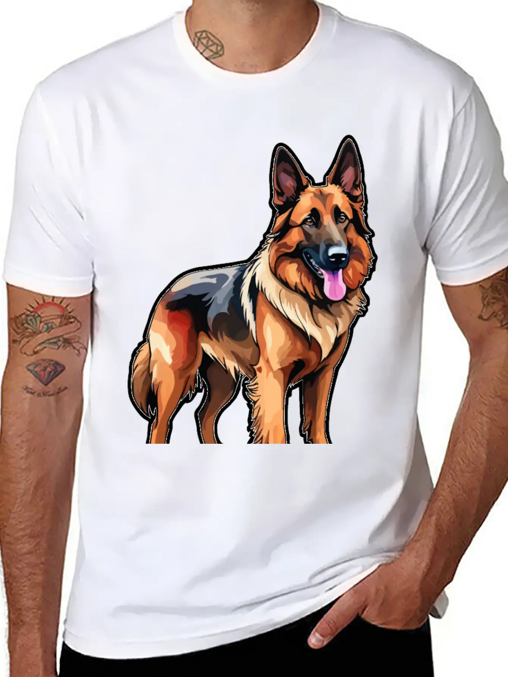 Belgian Shepherd Watercolor Classic Cotton Tee – Unisex Comfort For Any Season