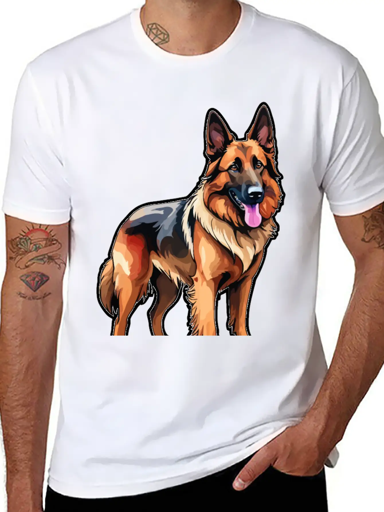 Belgian Shepherd Watercolor Classic Cotton Tee – Unisex Comfort For Any Season