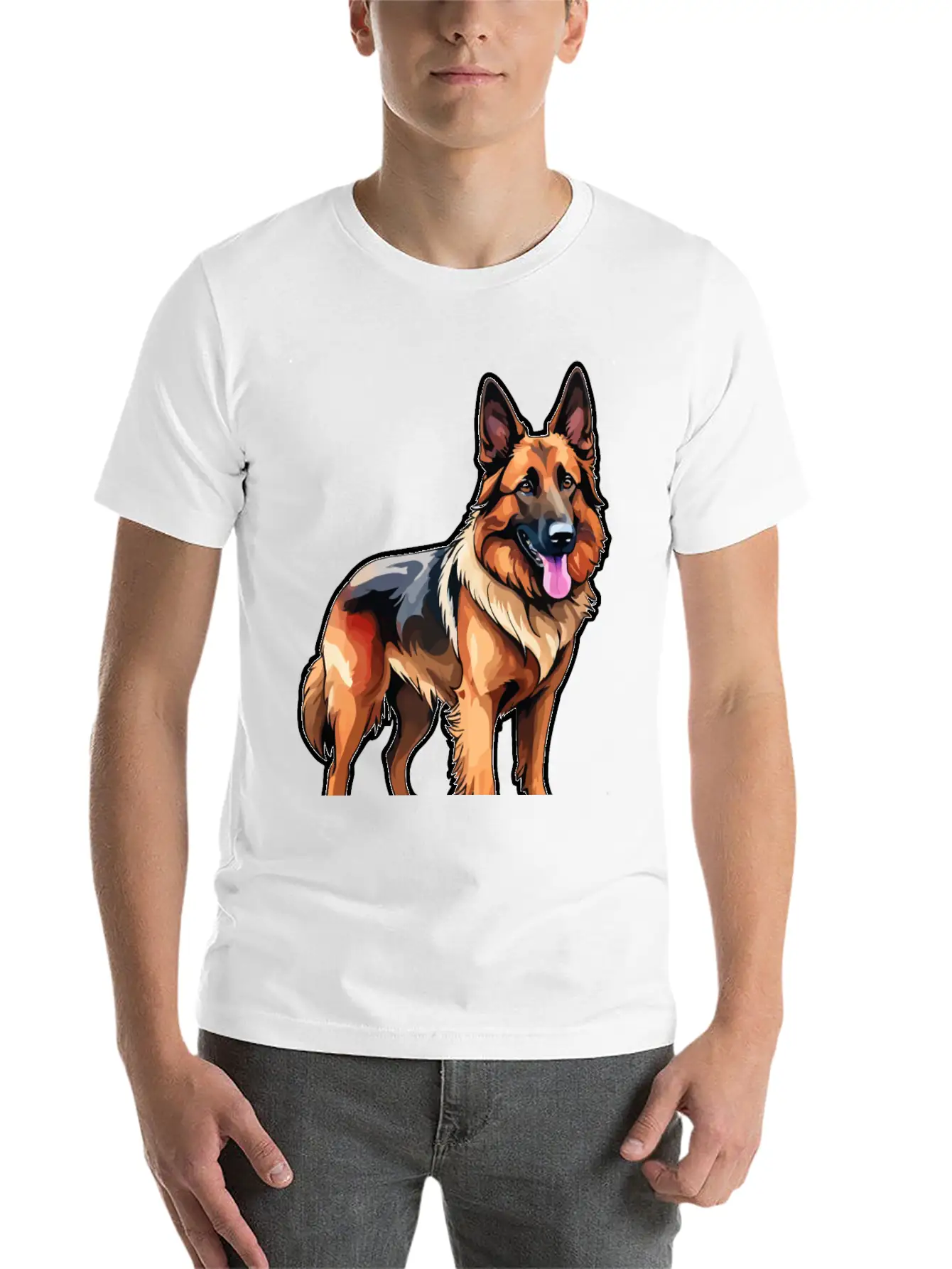 Belgian Shepherd Watercolor Classic Cotton Tee – Unisex Comfort For Any Season