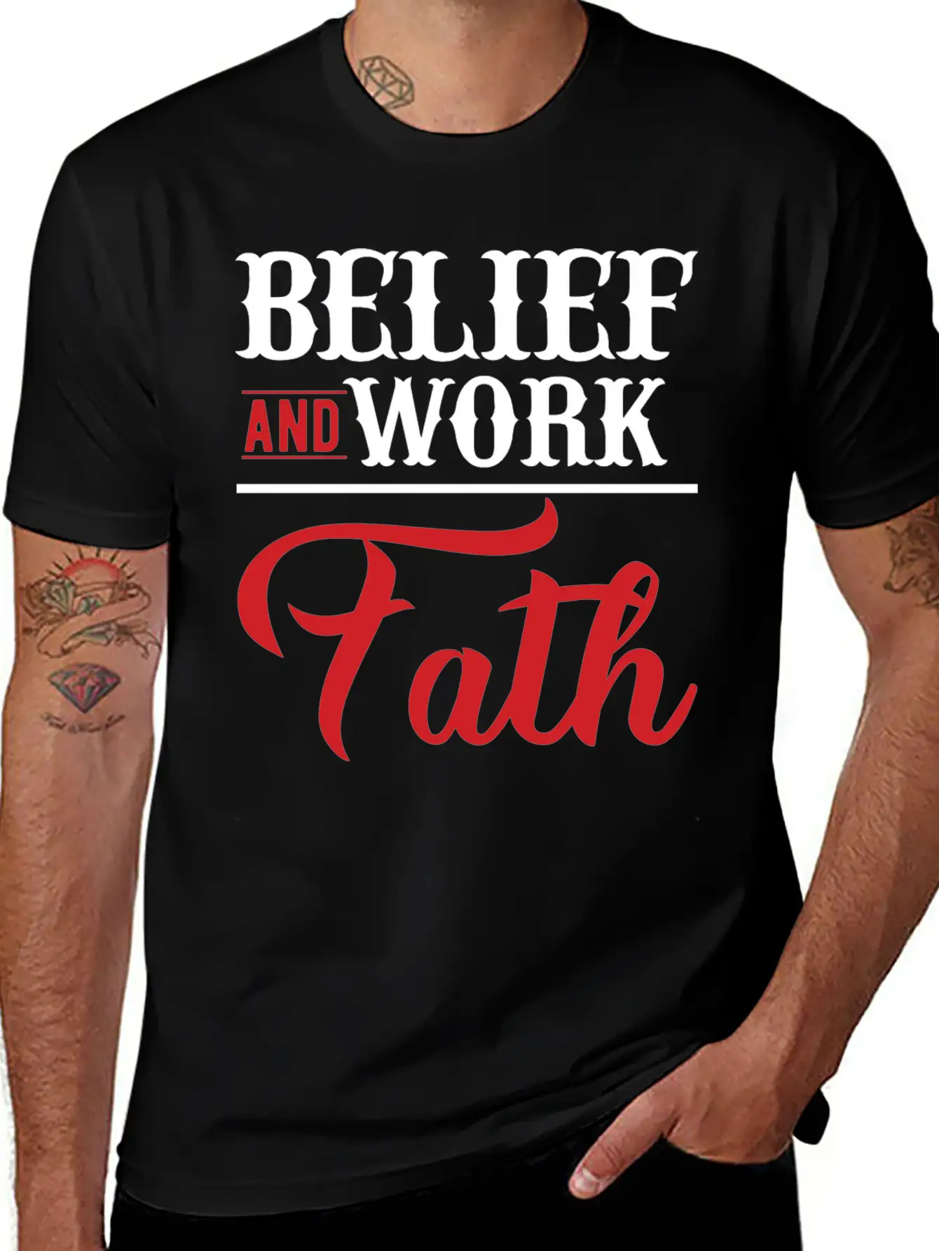 BELIEF-inspiration Design Timeless Short Sleeve Tee – Comfy And Minimalist Design