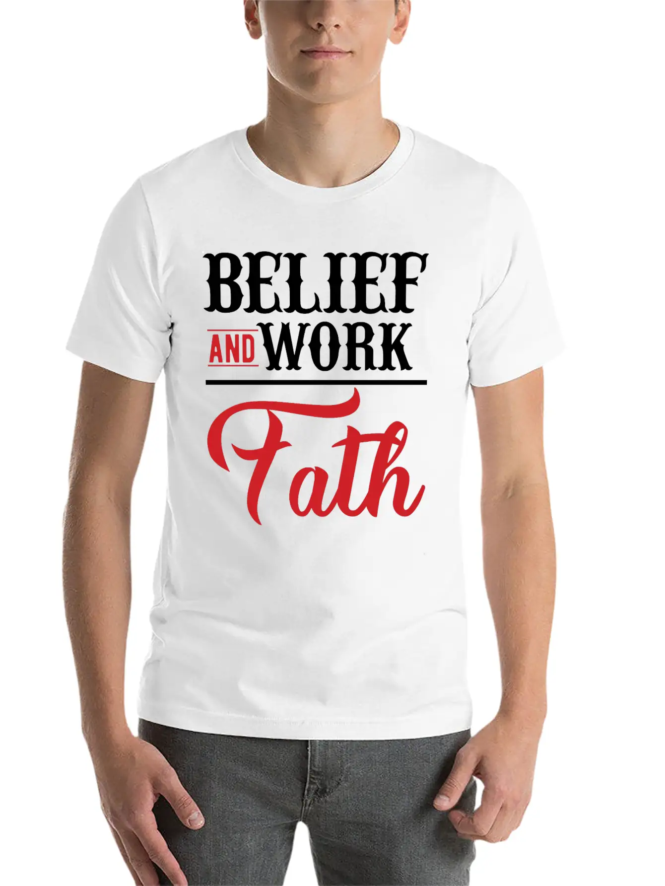 BELIEF-inspiration Design Timeless Short Sleeve Tee – Comfy And Minimalist Design