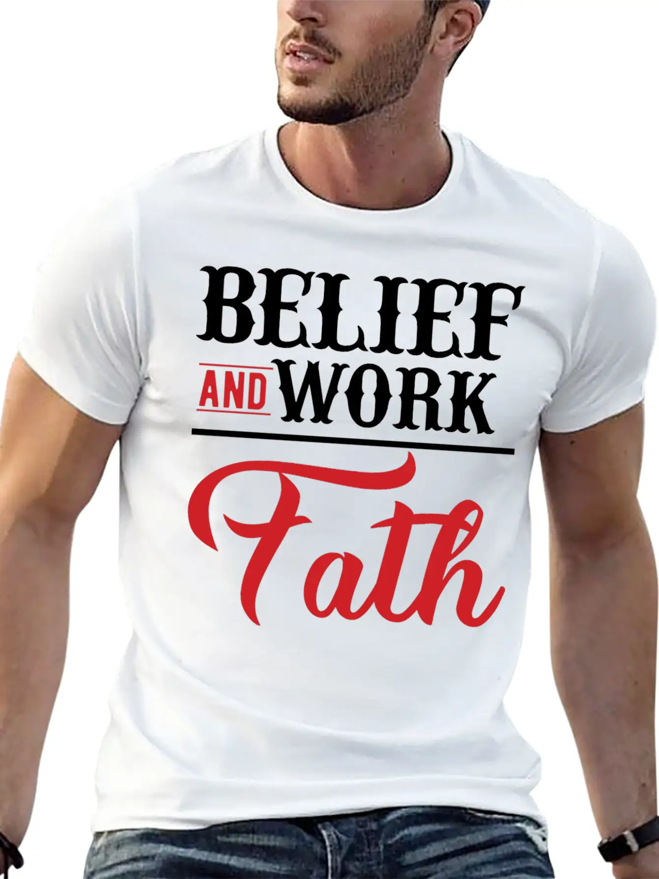 BELIEF-inspiration Design Timeless Short Sleeve Tee – Comfy And Minimalist Design