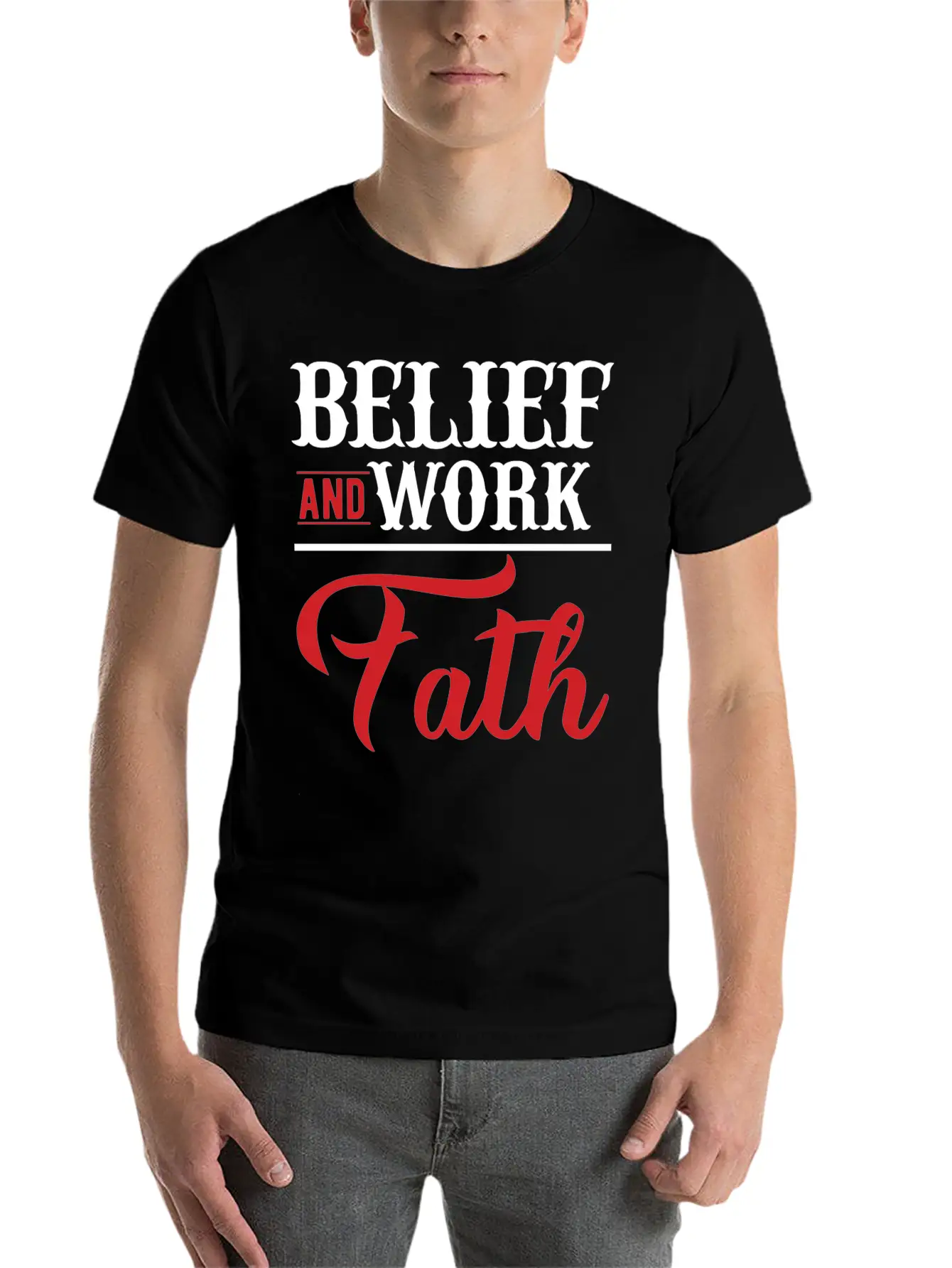 BELIEF-inspiration Design Timeless Short Sleeve Tee – Comfy And Minimalist Design