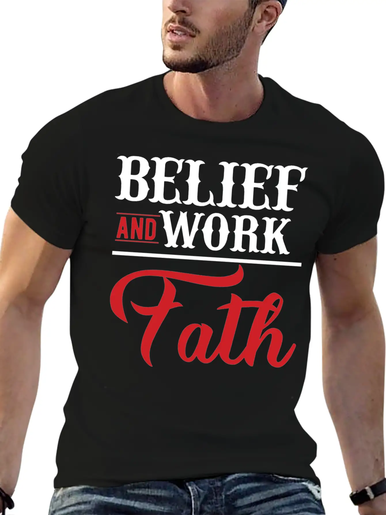 BELIEF-inspiration Design Timeless Short Sleeve Tee – Comfy And Minimalist Design