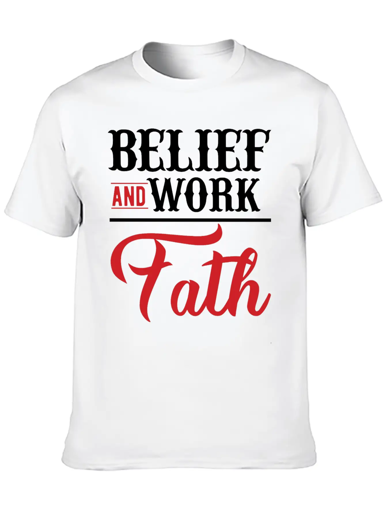 BELIEF-inspiration Design Timeless Short Sleeve Tee – Comfy And Minimalist Design