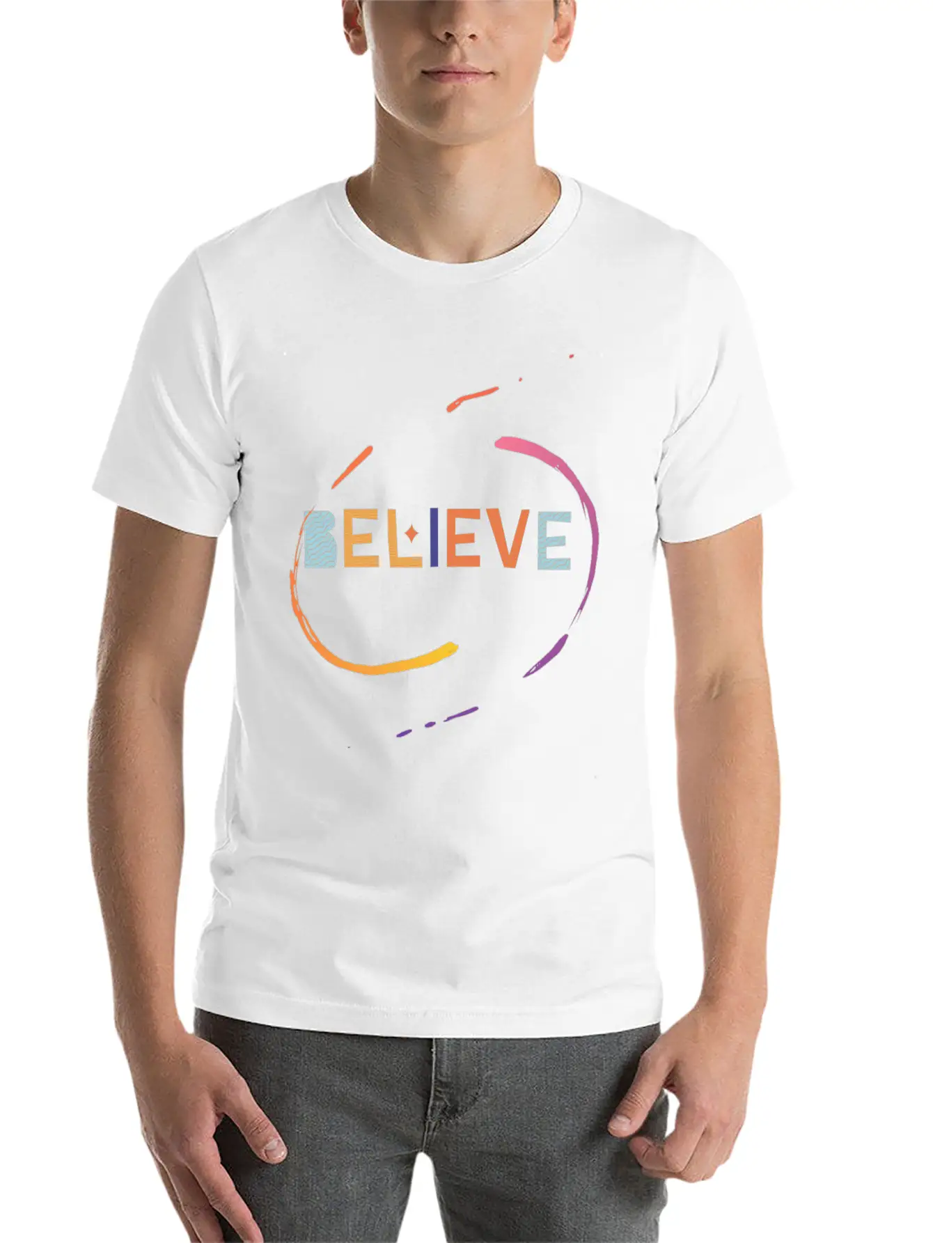 Believe – Faith And Confidence Design Stylish Everyday T-Shirt – Unisex Basic Cotton Tee