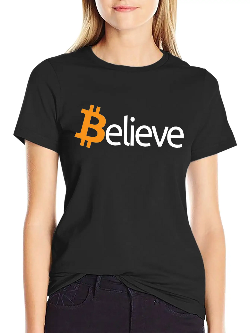 Believe In Bitcoin Crypto Miner BTC Believecrypto Basic Graphic T-Shirt – Daily Comfort In Soft Cotton