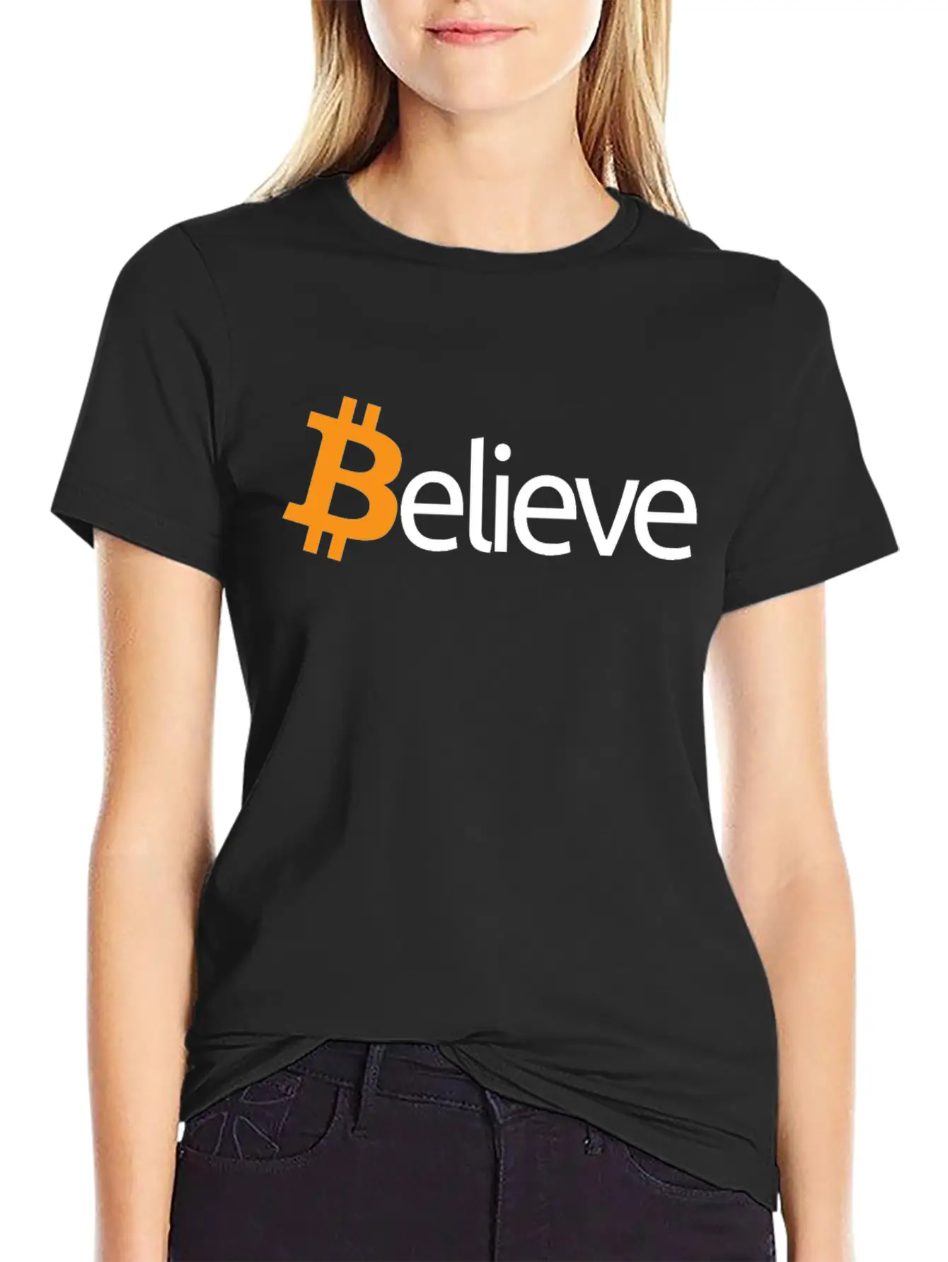 Believe In Bitcoin Crypto Miner BTC Believecrypto Basic Graphic T-Shirt – Daily Comfort In Soft Cotton