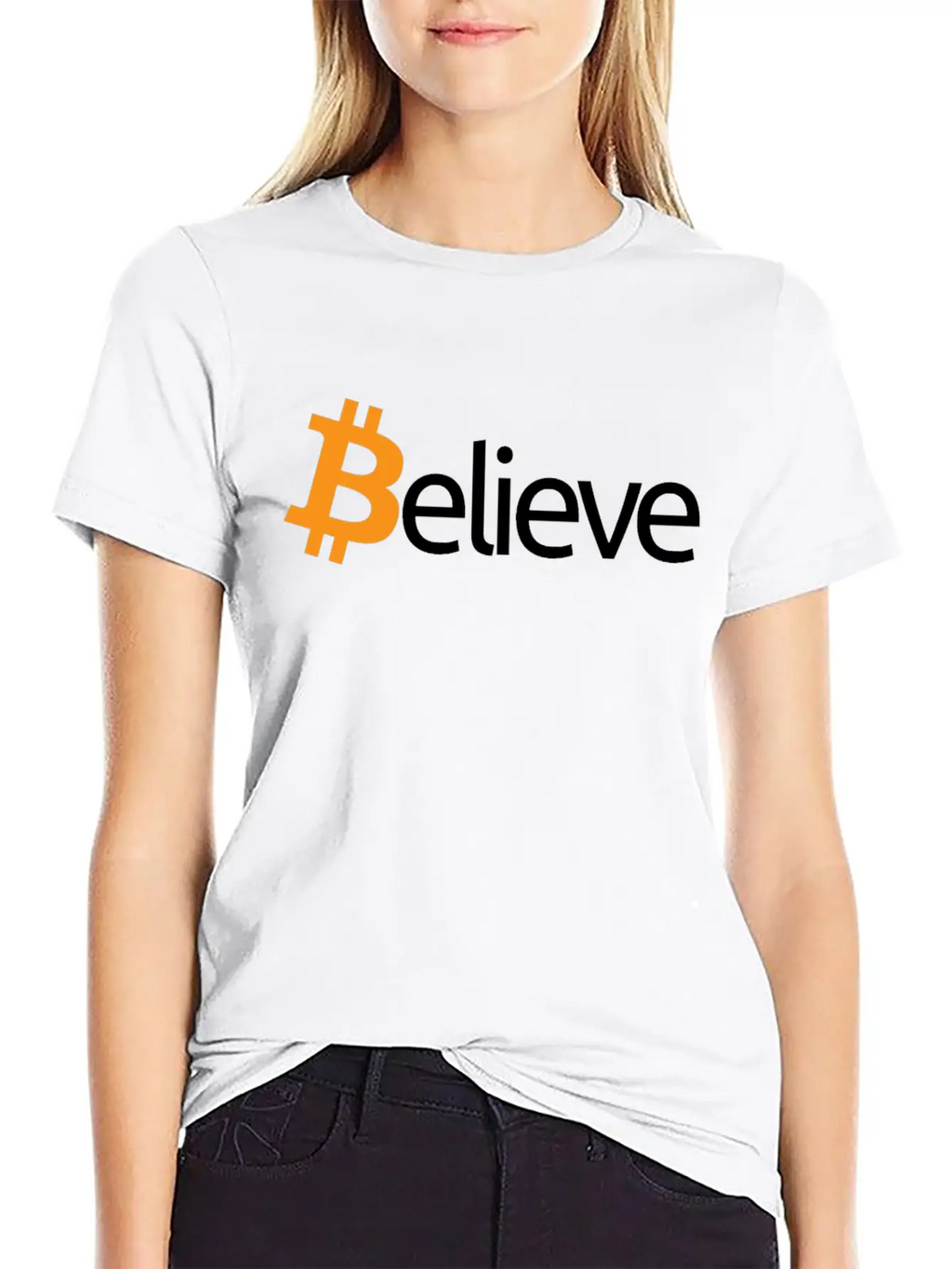 Believe In Bitcoin Crypto Miner BTC Believecrypto Basic Graphic T-Shirt – Daily Comfort In Soft Cotton