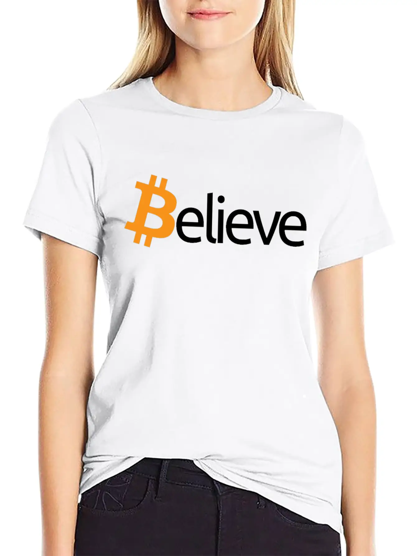 Believe In Bitcoin Crypto Miner BTC Believecrypto Basic Graphic T-Shirt – Daily Comfort In Soft Cotton