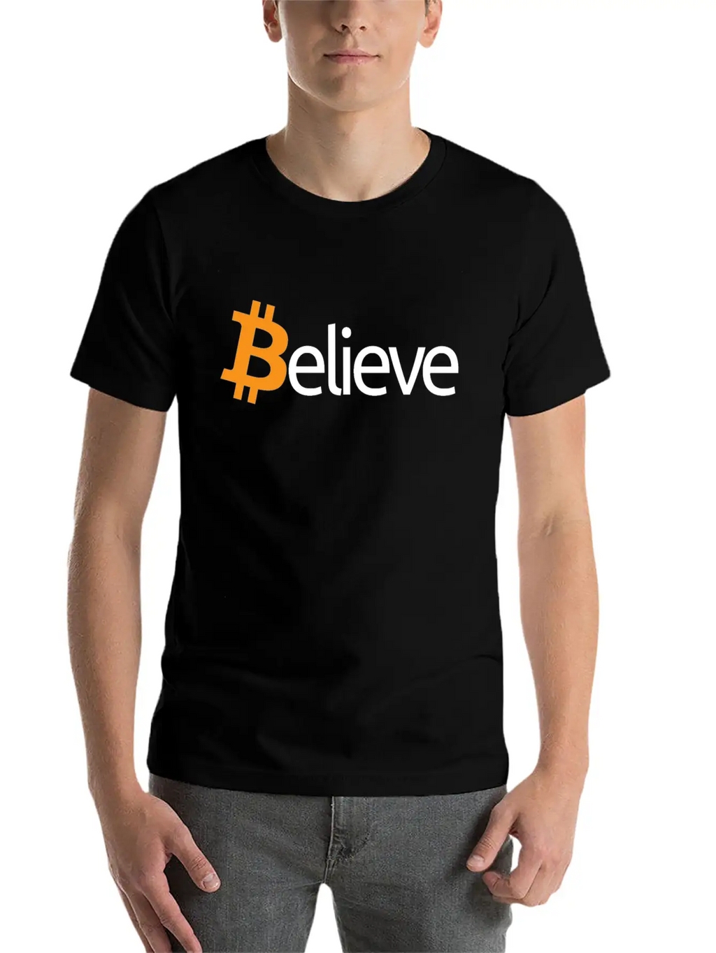 Believe In Bitcoin Crypto Miner BTC Believecrypto Basic Graphic T-Shirt – Daily Comfort In Soft Cotton