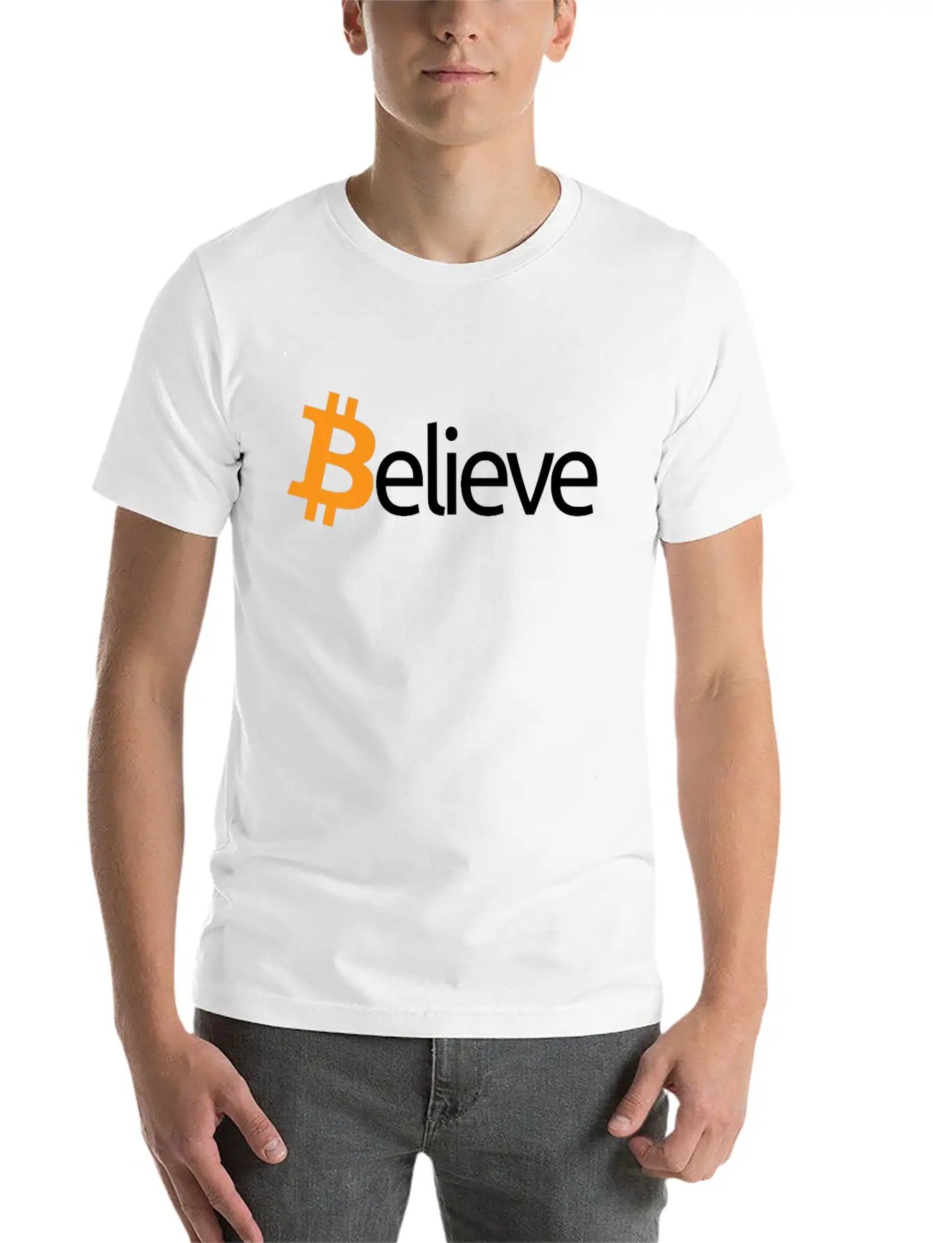 Believe In Bitcoin Crypto Miner BTC Believecrypto Basic Graphic T-Shirt – Daily Comfort In Soft Cotton