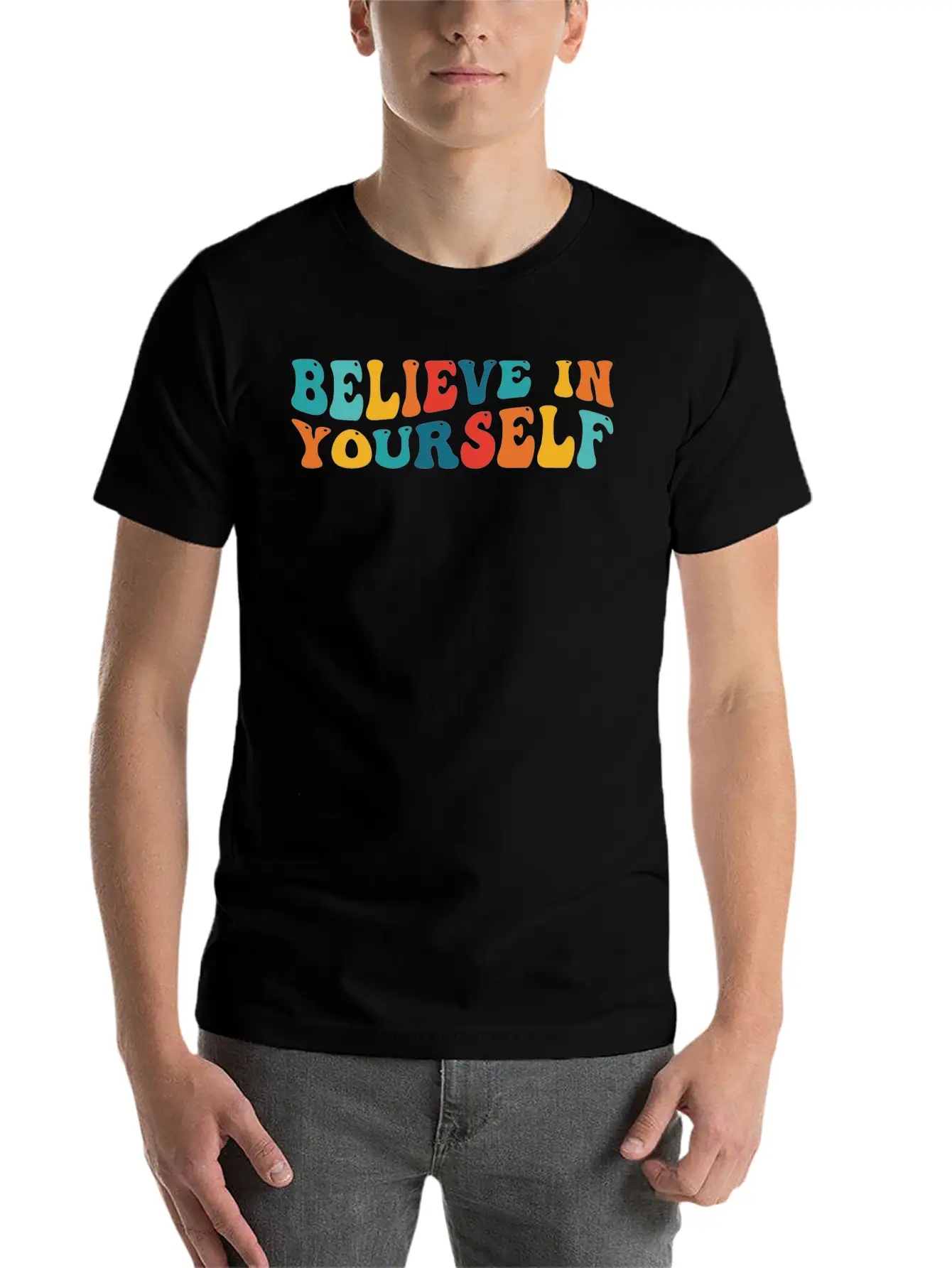 Believe In Yourself Motivational Classic Cotton Tee – Unisex Comfort For Any Season