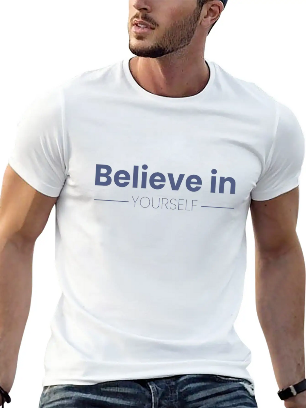 Believe In Yourself Motivational Inspirational Basic Graphic T-Shirt – Daily Comfort In Soft Cotton