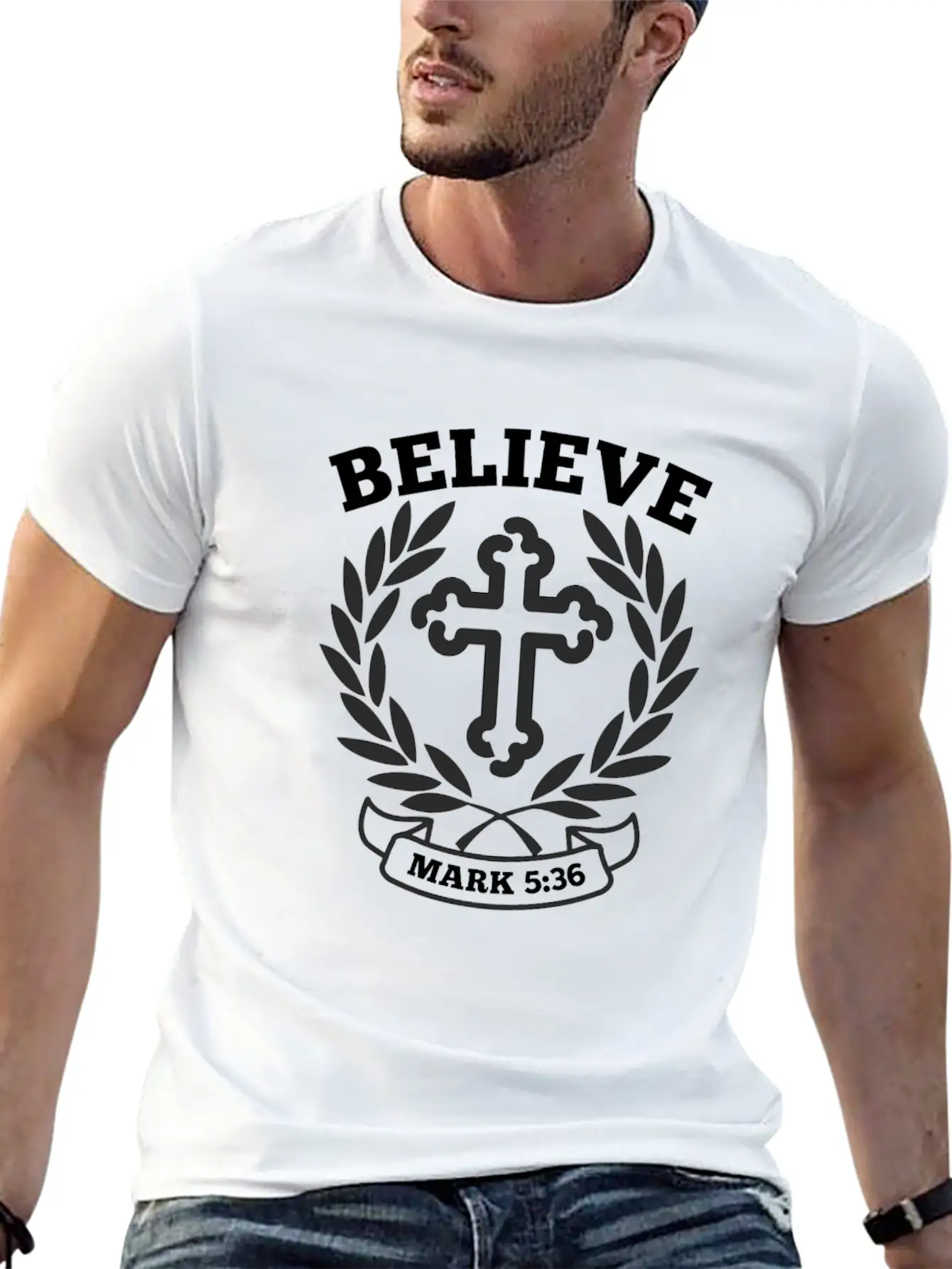 Believe Mark 5 36 Bible Verse Quote Classic Cotton Tee – Unisex Comfort For Any Season
