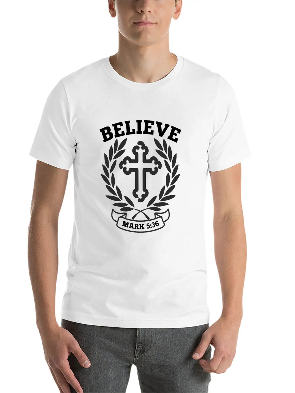 Believe Mark 5 36 Bible Verse Quote Classic Cotton Tee – Unisex Comfort For Any Season