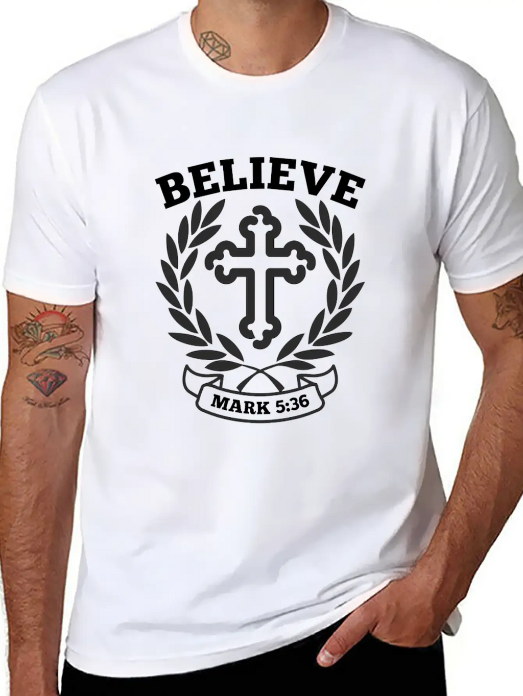 Believe Mark 5 36 Bible Verse Quote Classic Cotton Tee – Unisex Comfort For Any Season