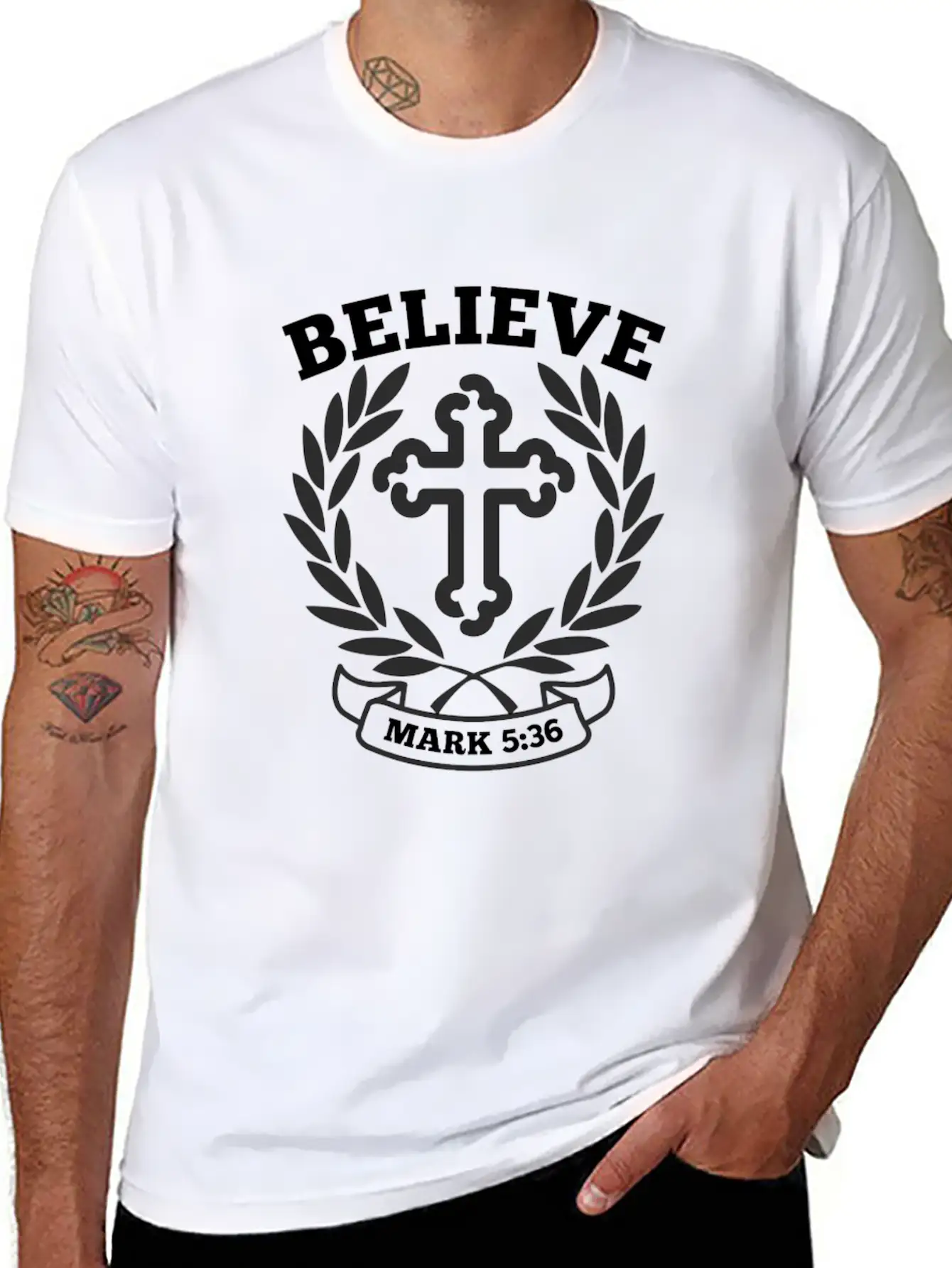 Believe Mark 5 36 Bible Verse Quote Classic Cotton Tee – Unisex Comfort For Any Season