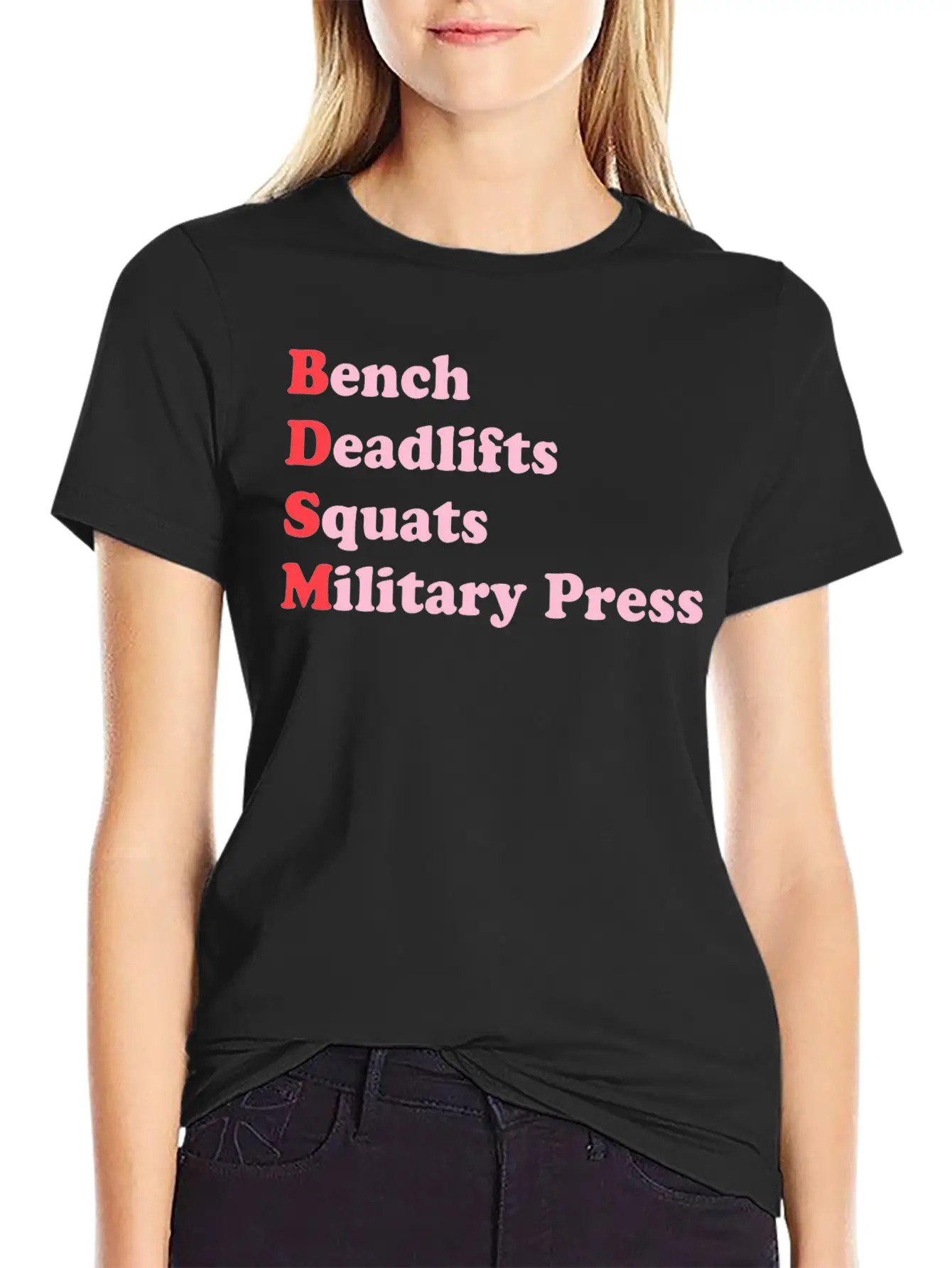 Bench Deadlifts Squats Military Press Apparel Stylish Everyday T-Shirt – Unisex Basic Cotton Tee