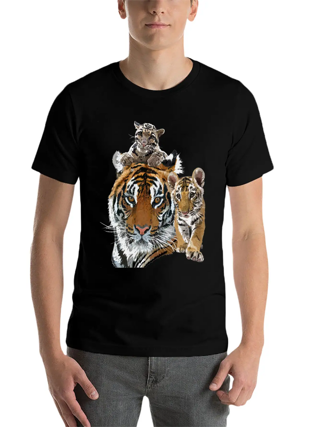 Bengal Tiger And Hazy Tiger Modern Fit Casual T-Shirt – Clean And Versatile Design
