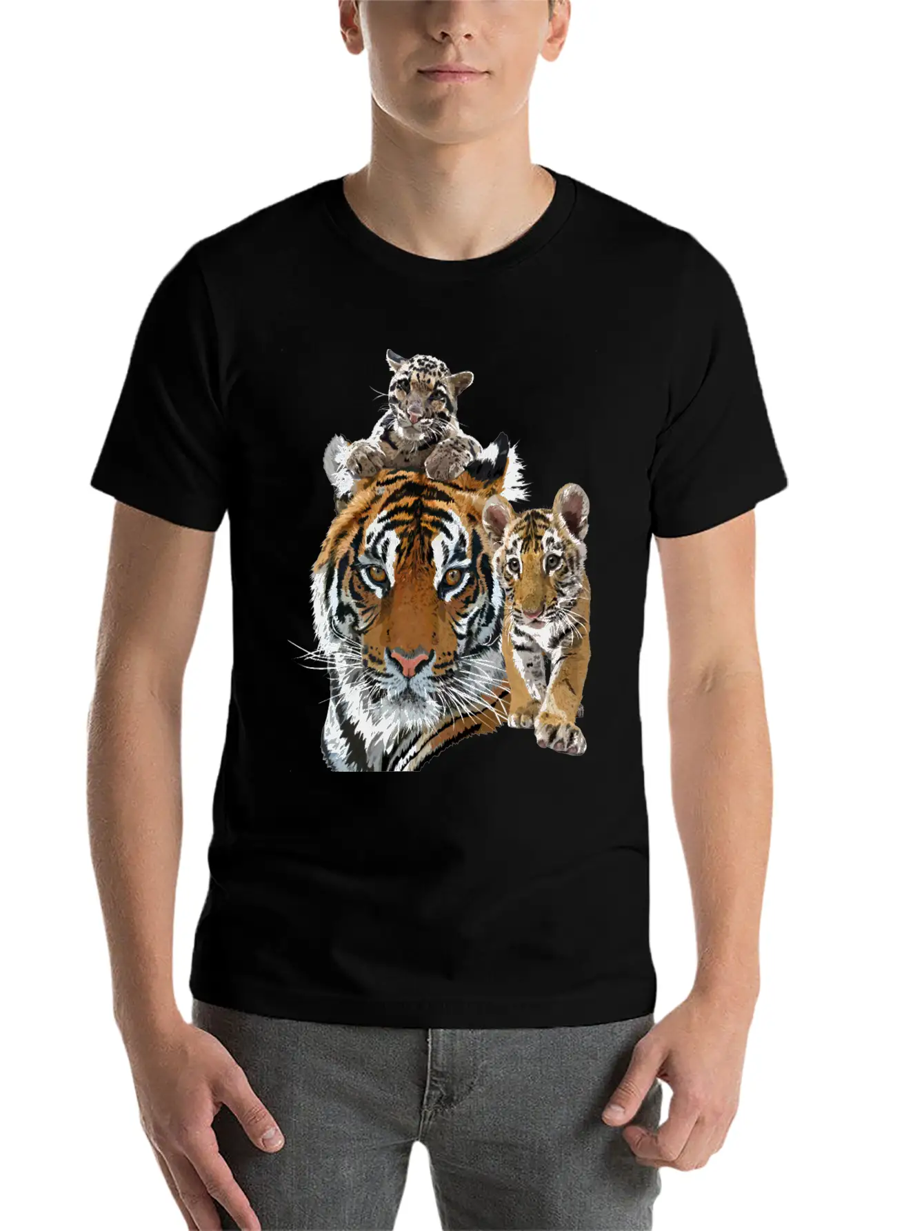 Bengal Tiger And Hazy Tiger Modern Fit Casual T-Shirt – Clean And Versatile Design