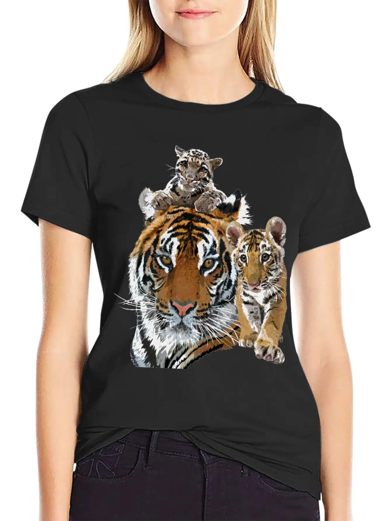 Bengal Tiger And Hazy Tiger Modern Fit Casual T-Shirt – Clean And Versatile Design