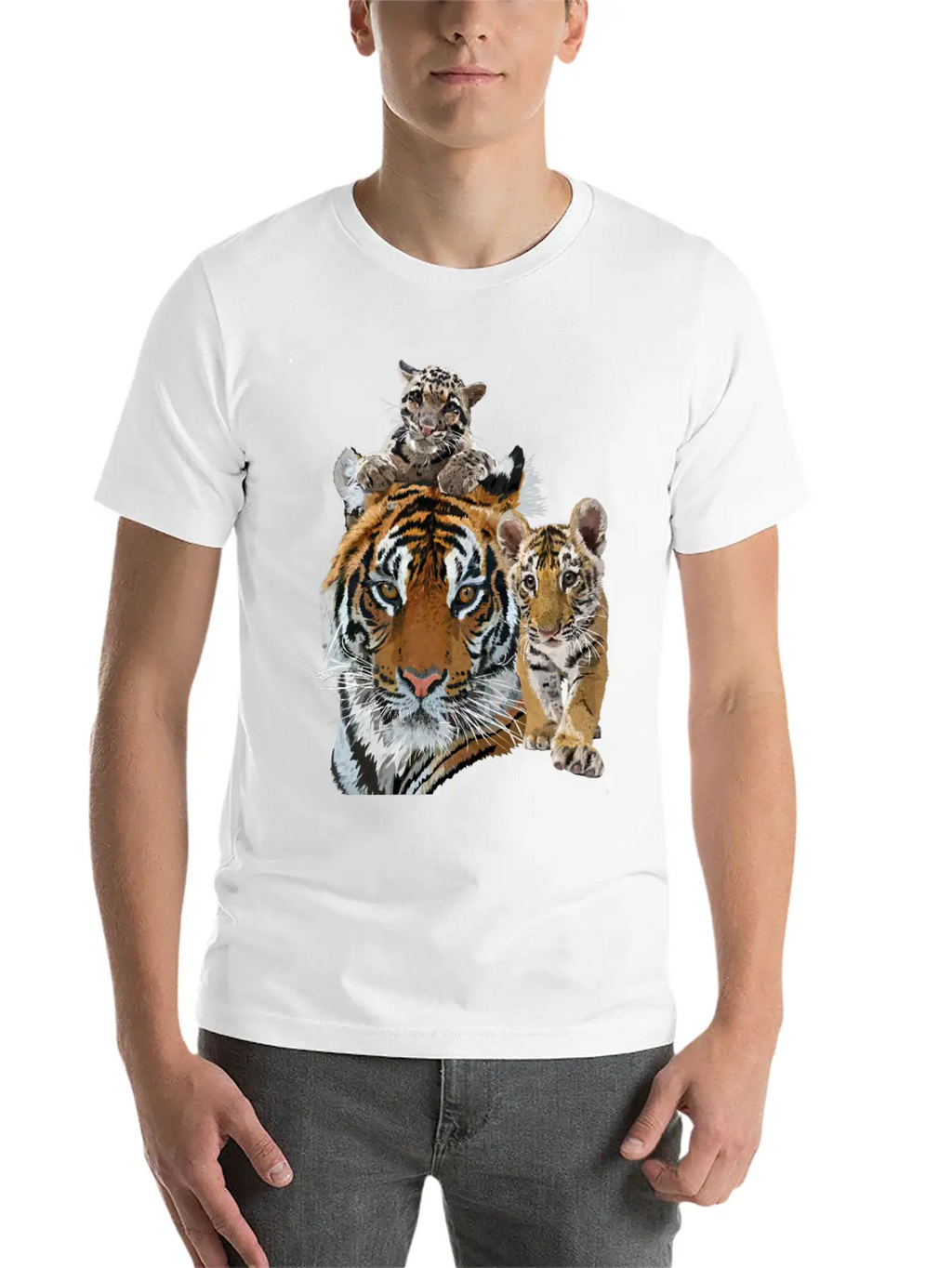 Bengal Tiger And Hazy Tiger Modern Fit Casual T-Shirt – Clean And Versatile Design